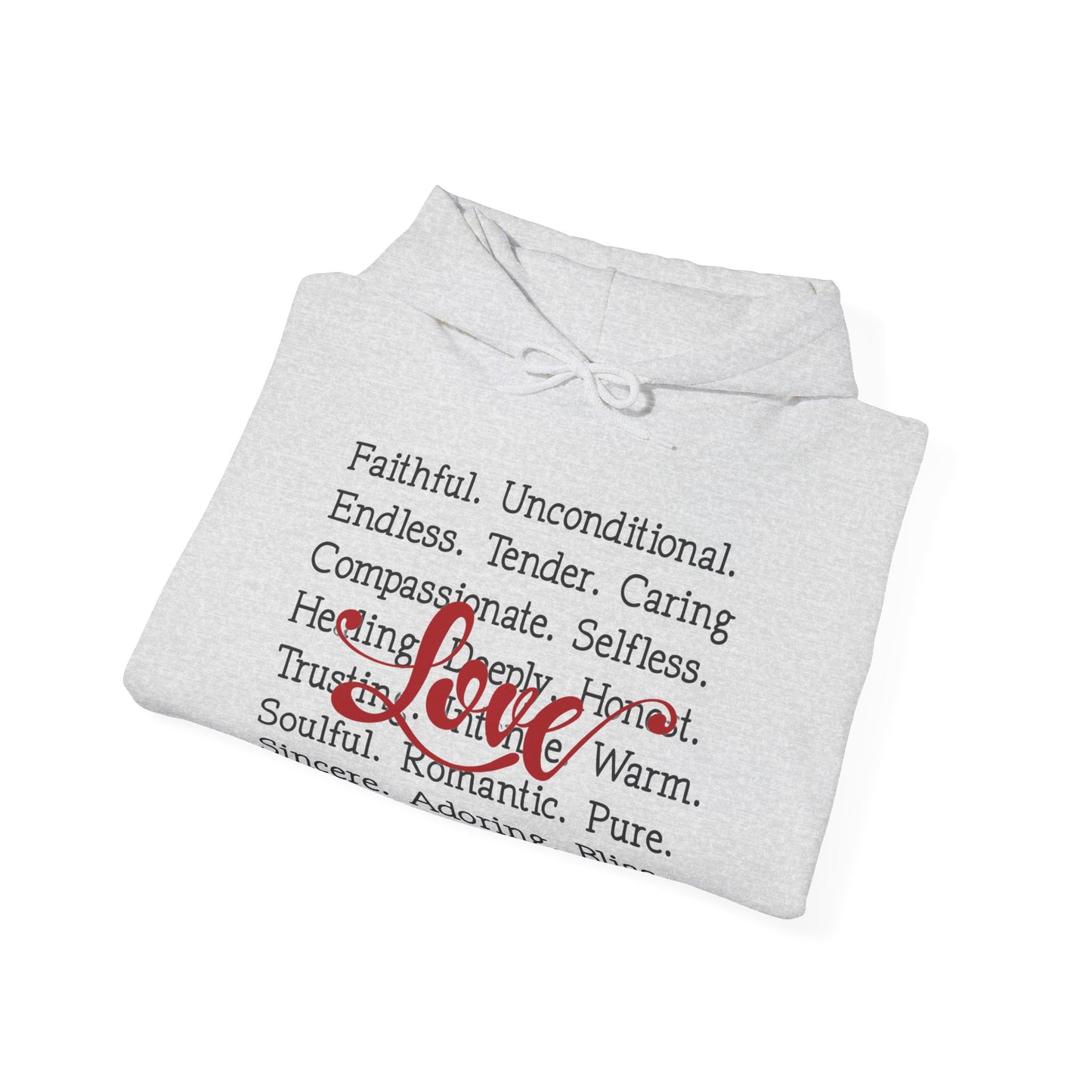 Personalized Love Words Hooded Sweatshirt - Customizable with Your Lover's Name