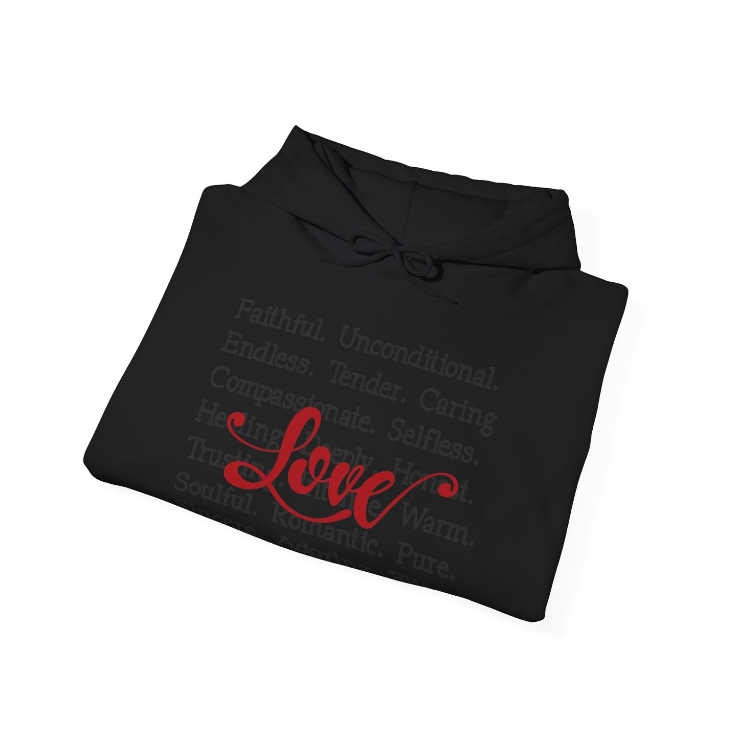 Personalized Love Words Hooded Sweatshirt - Customizable with Your Lover's Name