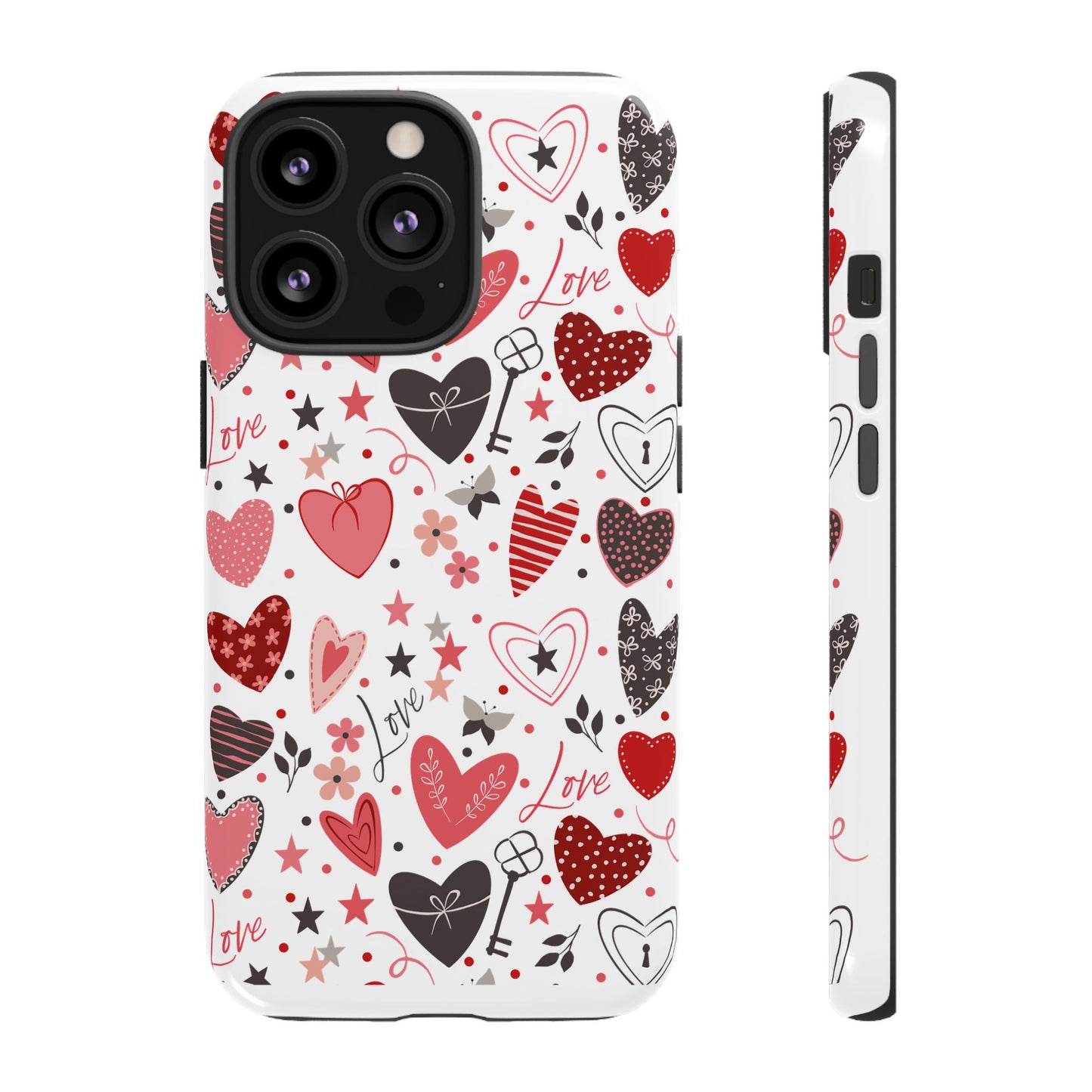 Heart Patterned Durable Phone Case