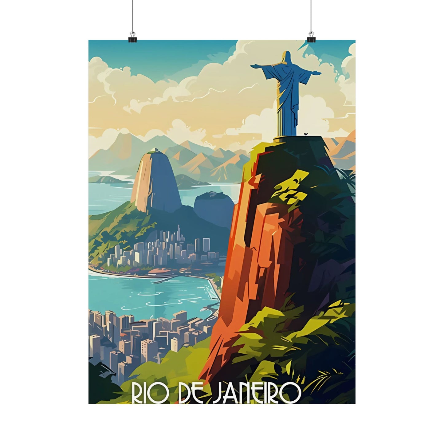 Rio de Janeiro Vintage Travel Poster