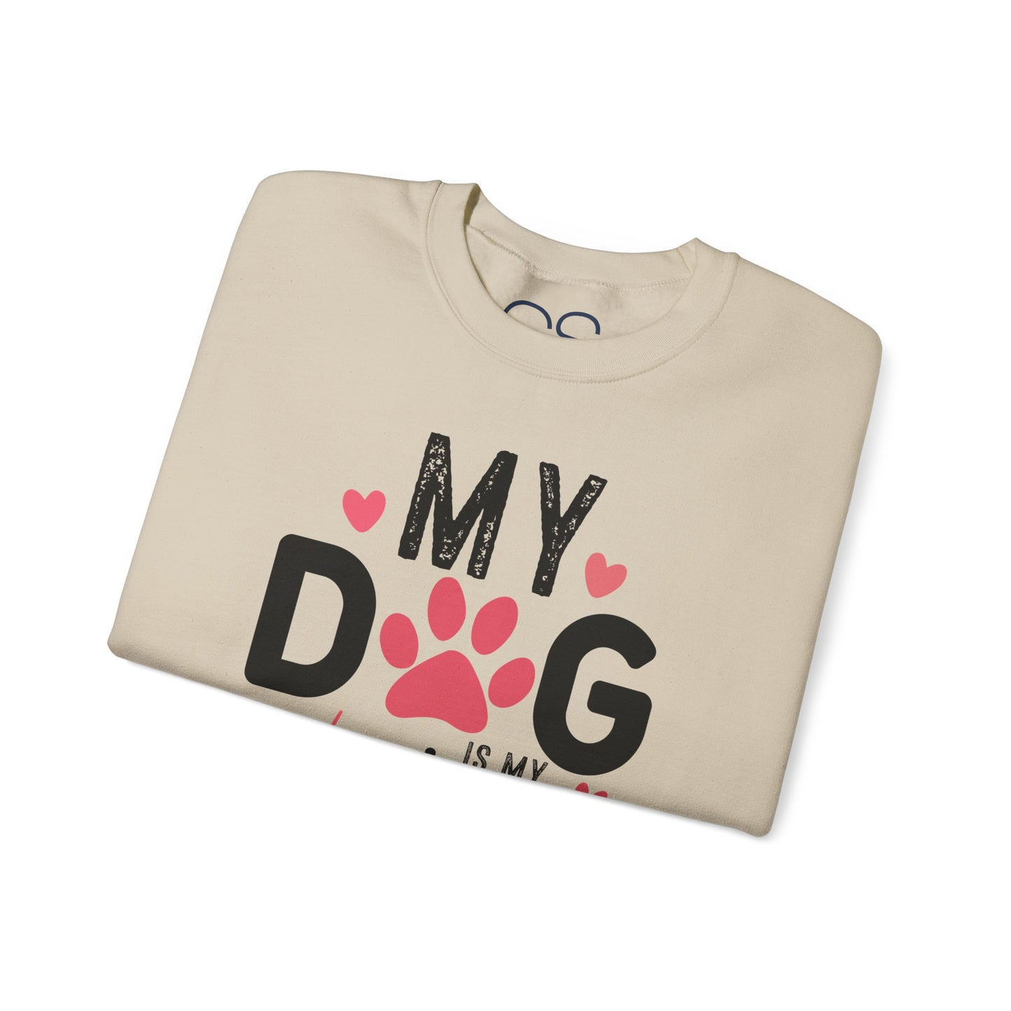 Cozy My Dog Is My Valentine Crewneck Sweatshirt