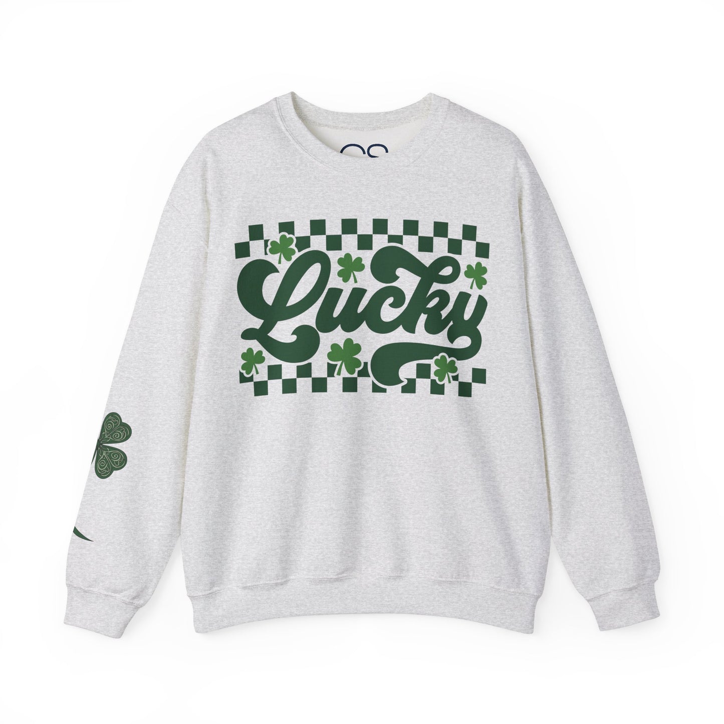 Lucky Shamrock Checkerboard Crewneck Sweatshirt