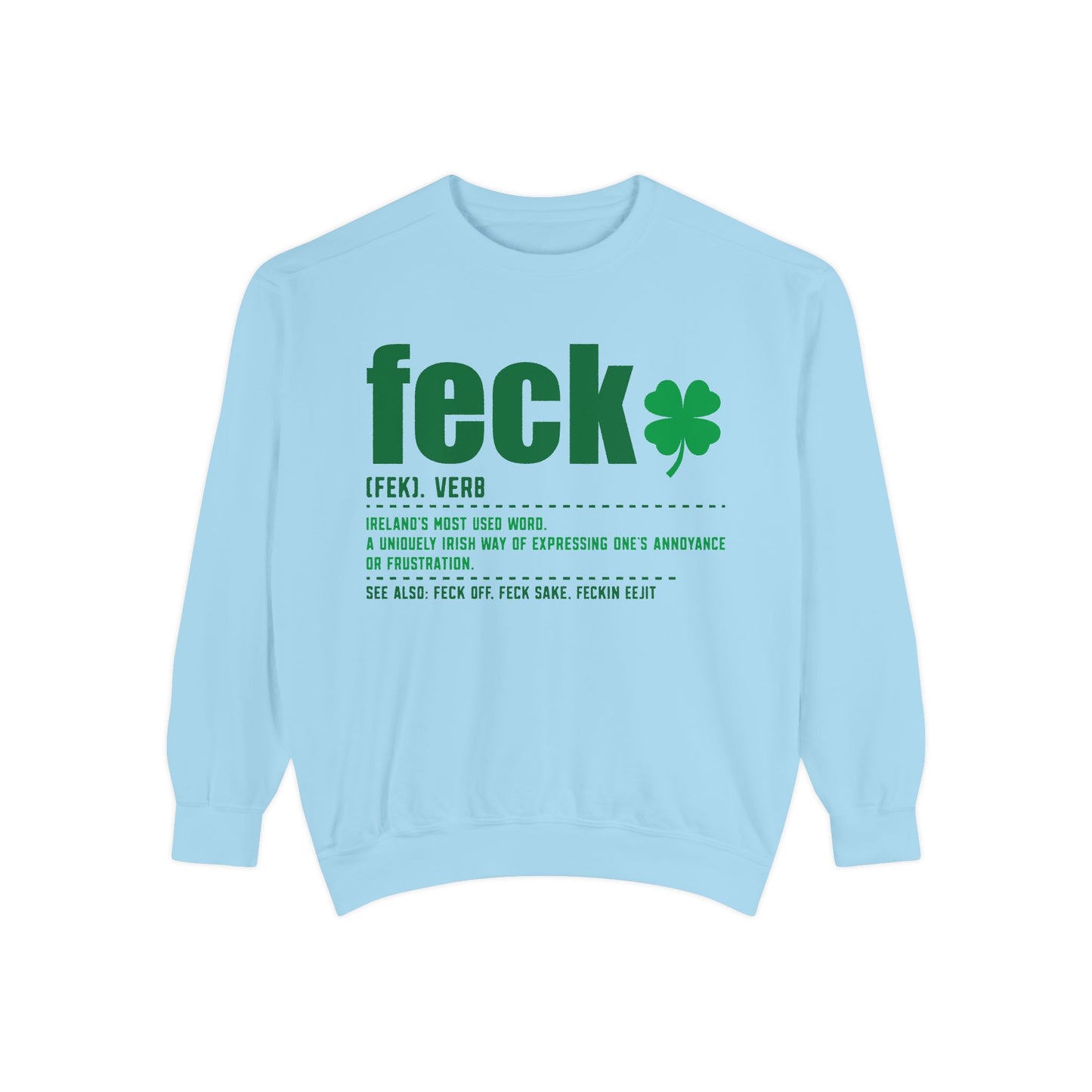 Lucky Shamrock Pullover Unisex Garment-Dyed Sweatshirt