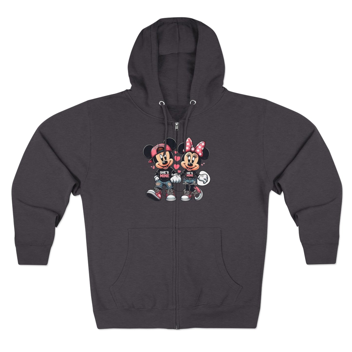 Mickey & Minnie Couple Unisex Zip Hoodie