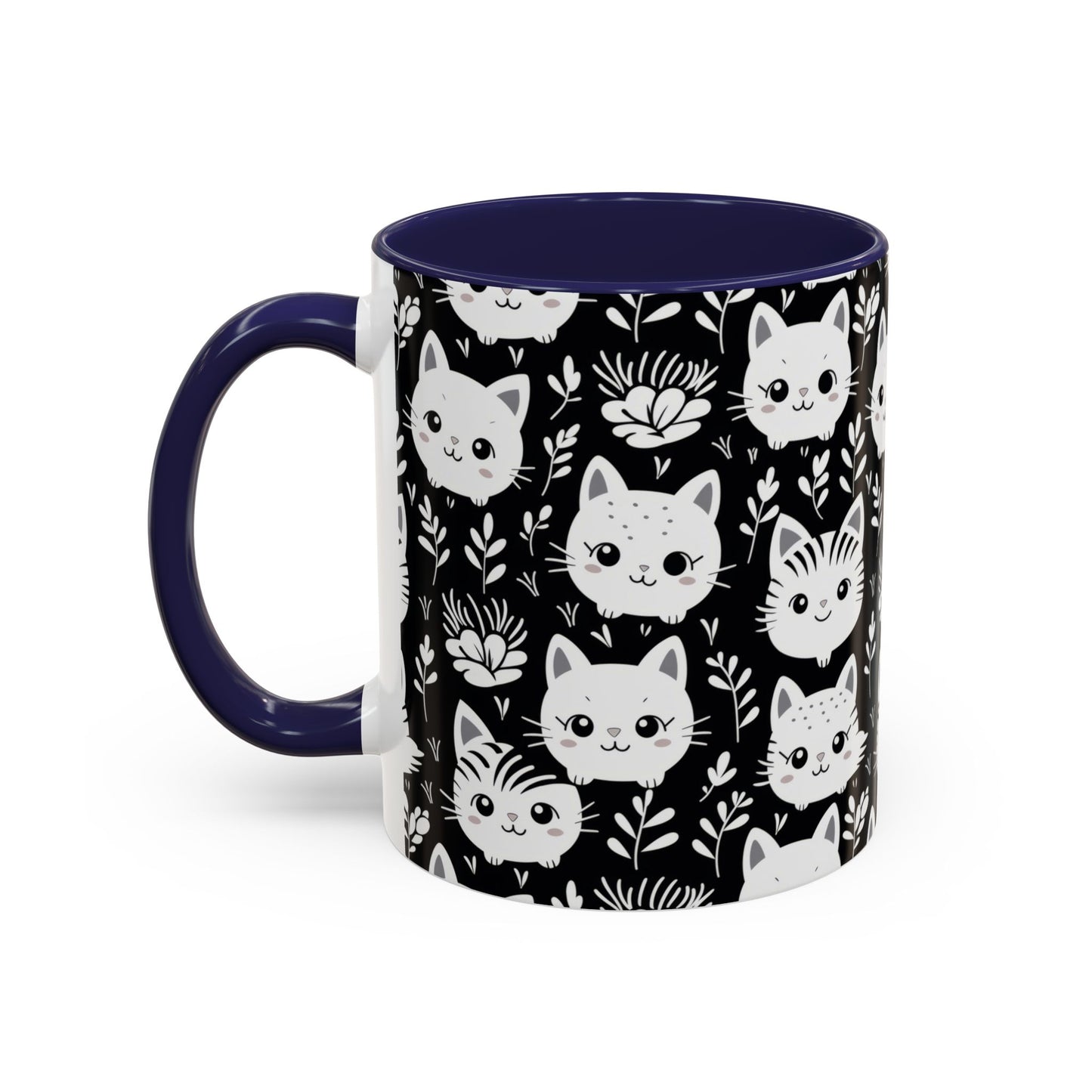 Whiskers & Blooms Cat-Themed Ceramic Mug