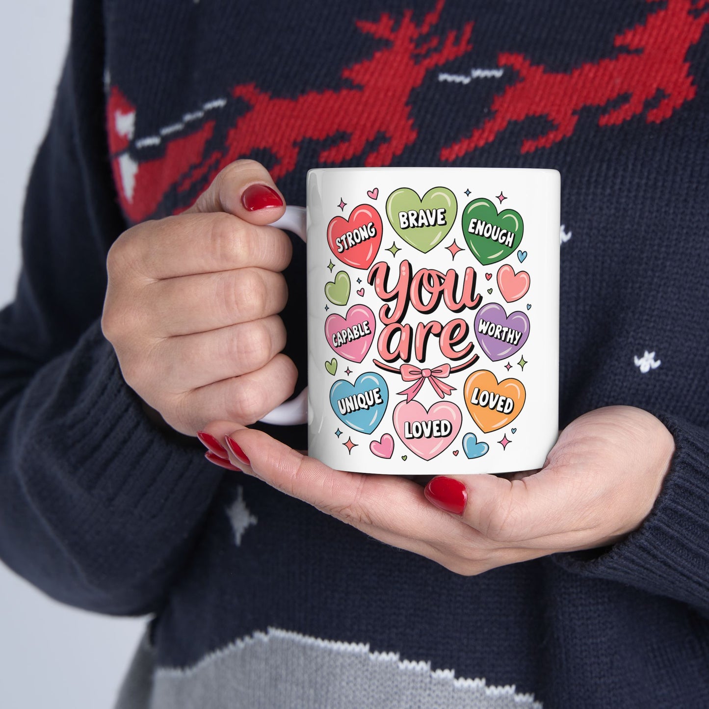 Custom "You Are Loved" Valentine's Day Mug with Personalized Name