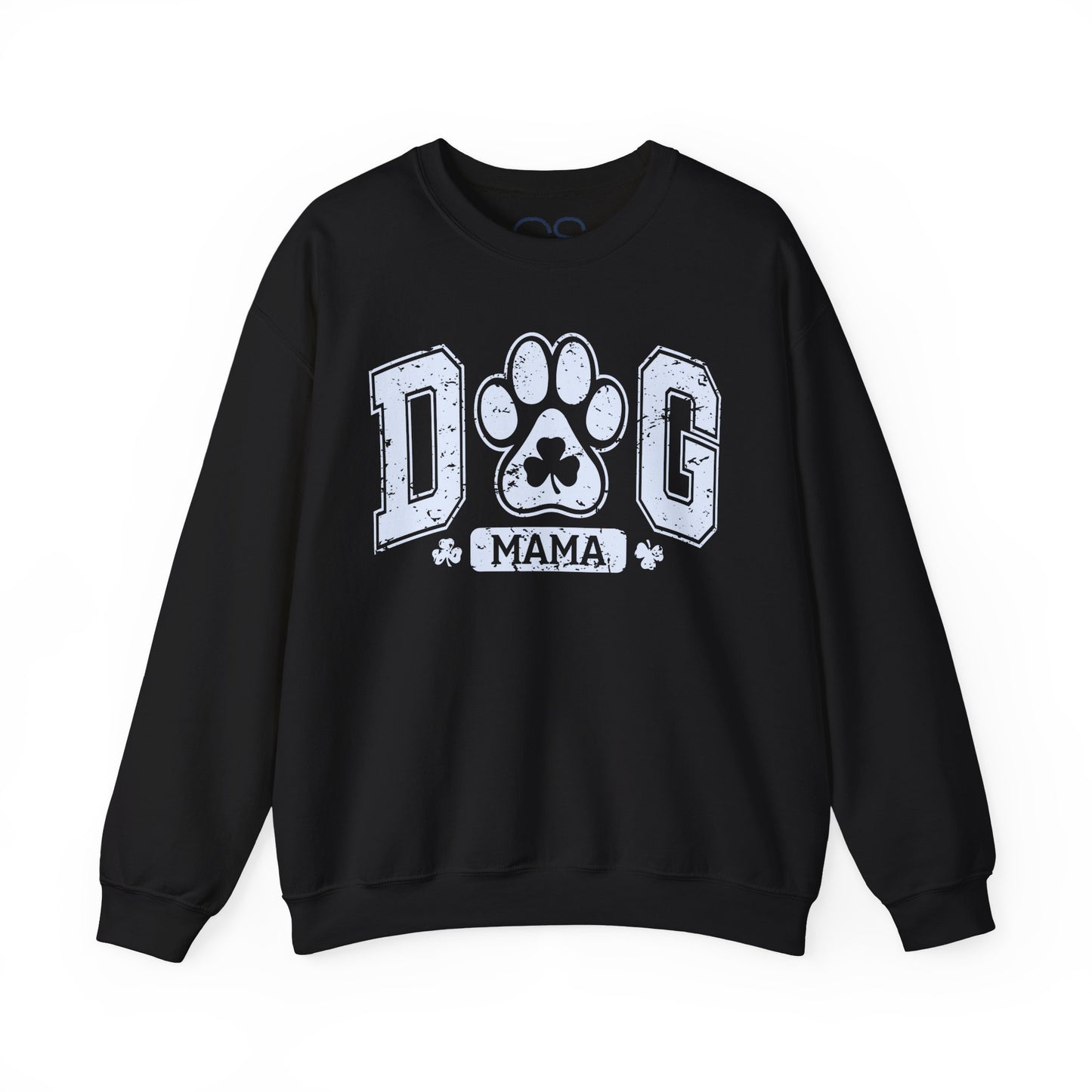Lucky Dog Mama St. Paddy's Day Sweatshirt - Green Paw Print Sweater