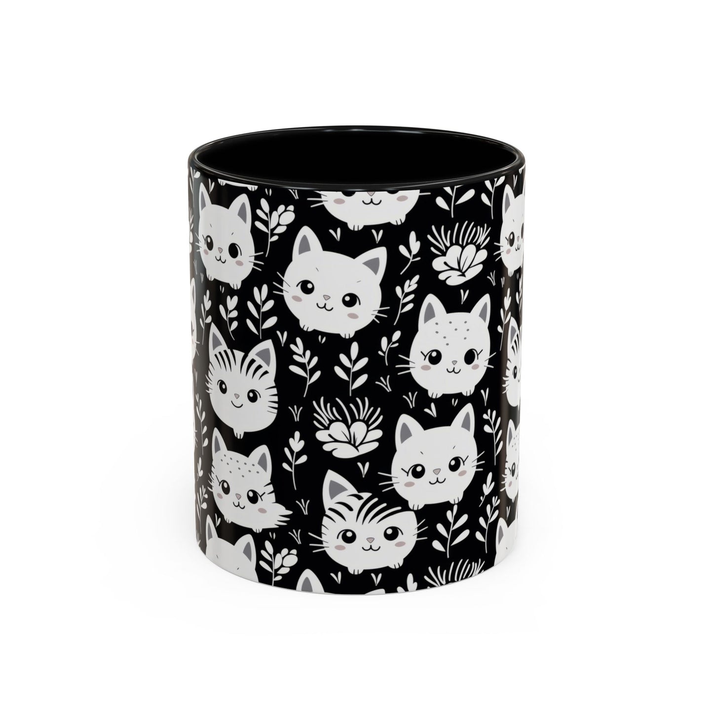 Whiskers & Blooms Cat-Themed Ceramic Mug