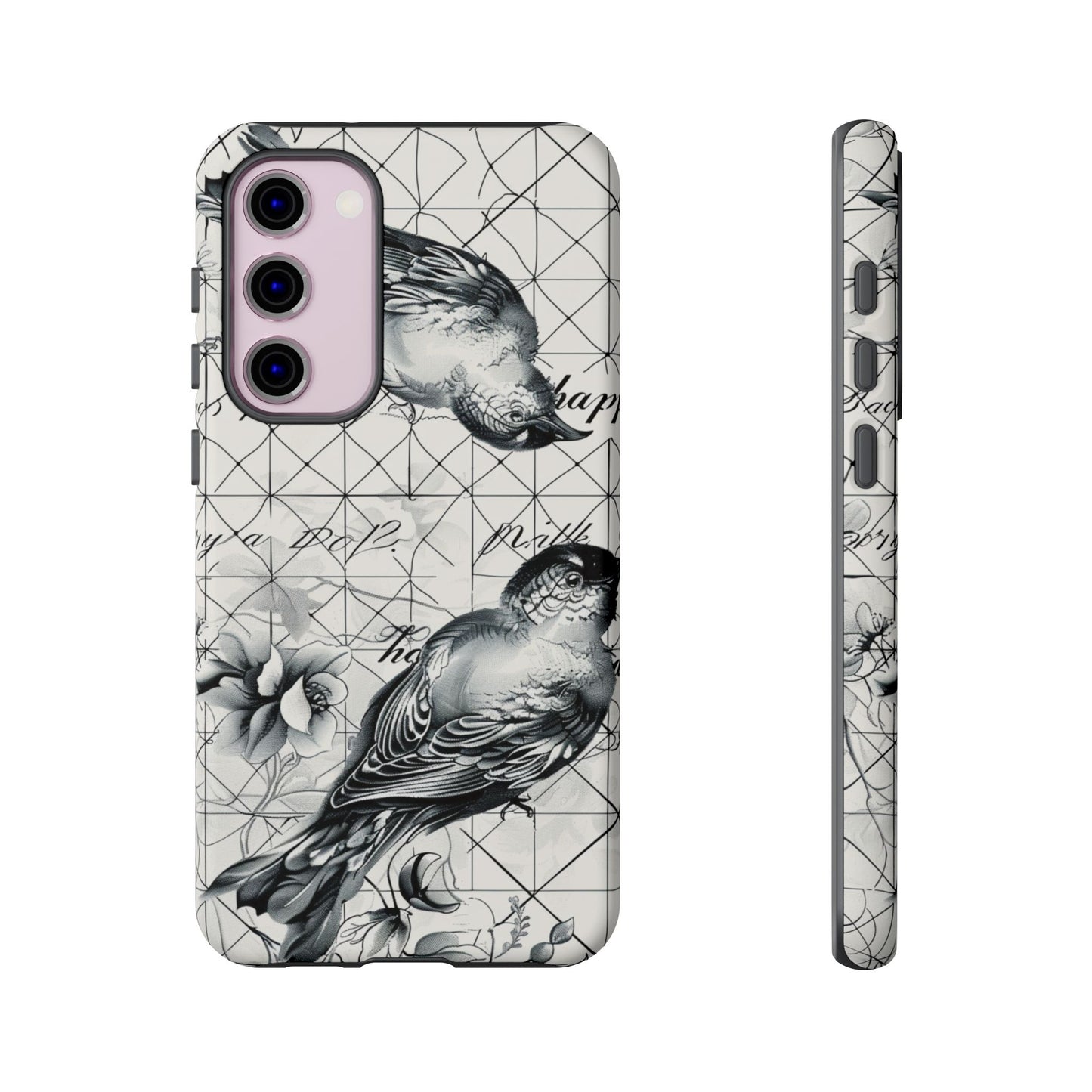 Monochrome Bird Elegance Durable Phone Case