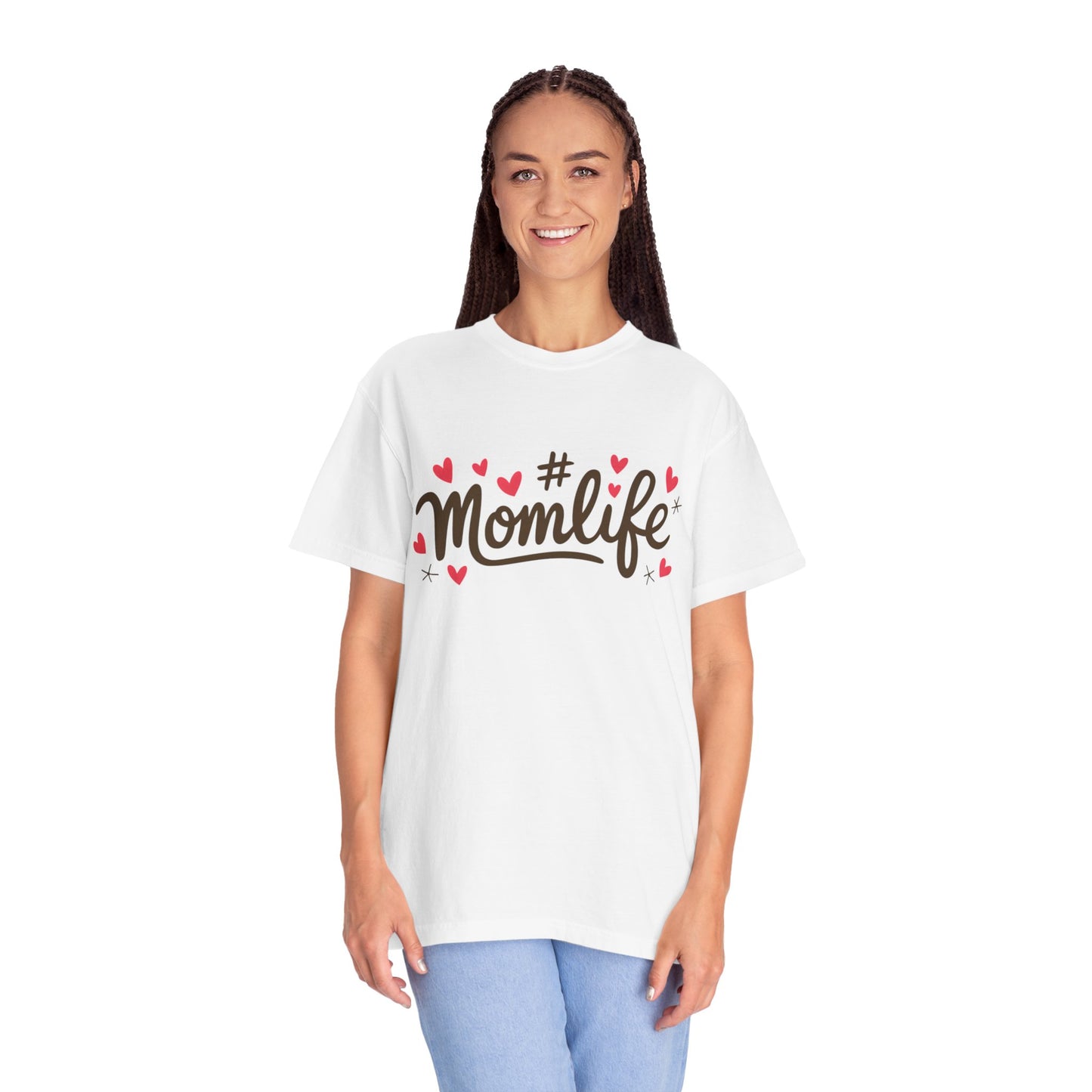 Momlife Heart-Adorned T-Shirt