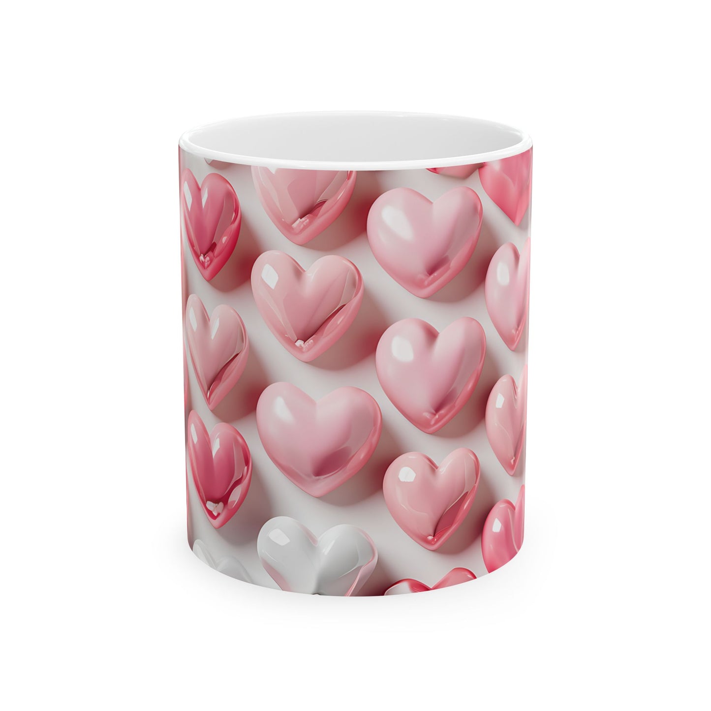 Romantic 3D Heart Ceramic Mug