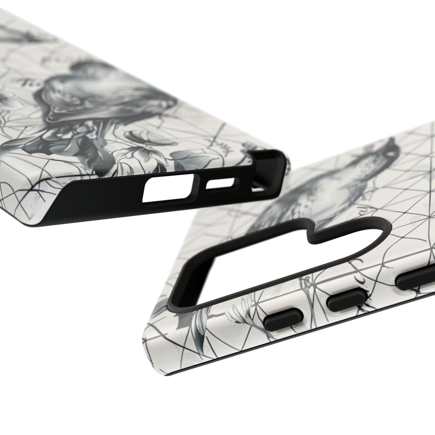 Monochrome Bird Elegance Durable Phone Case
