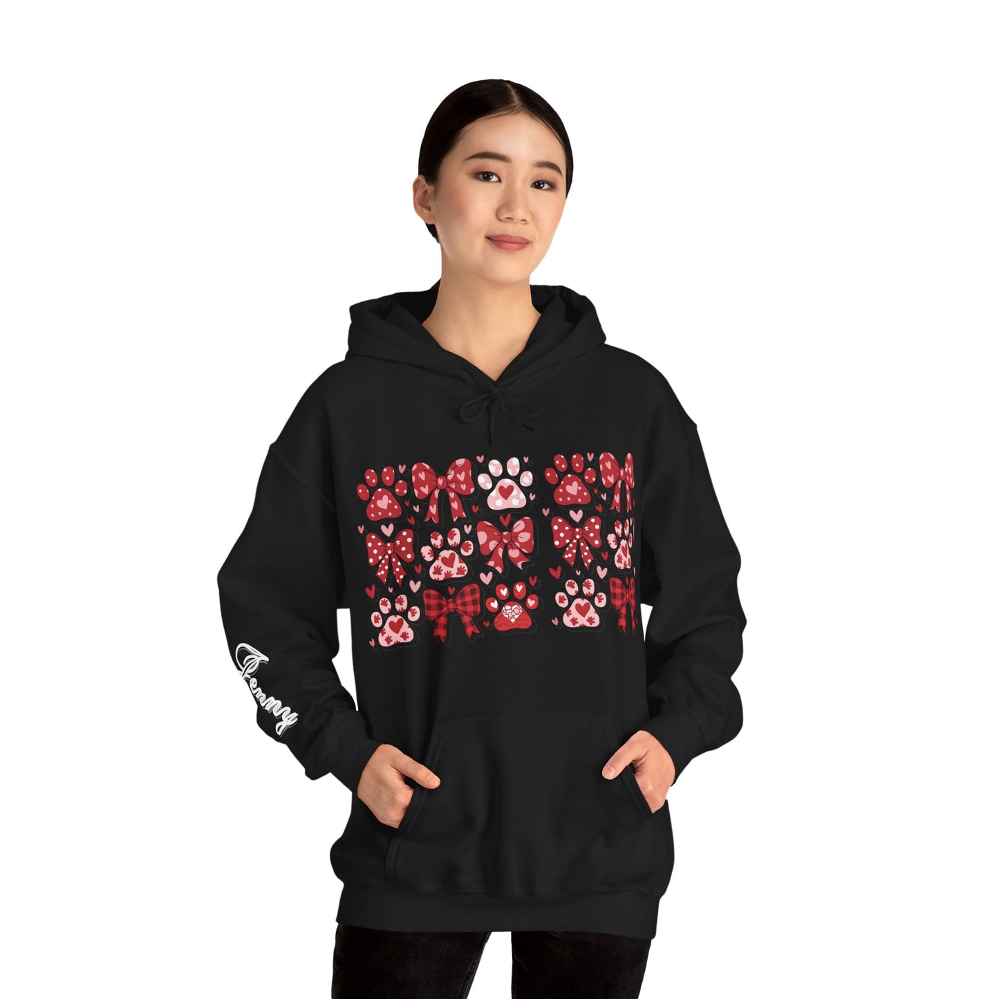 Personalized Valentine Coquette Hooded Sweatshirt