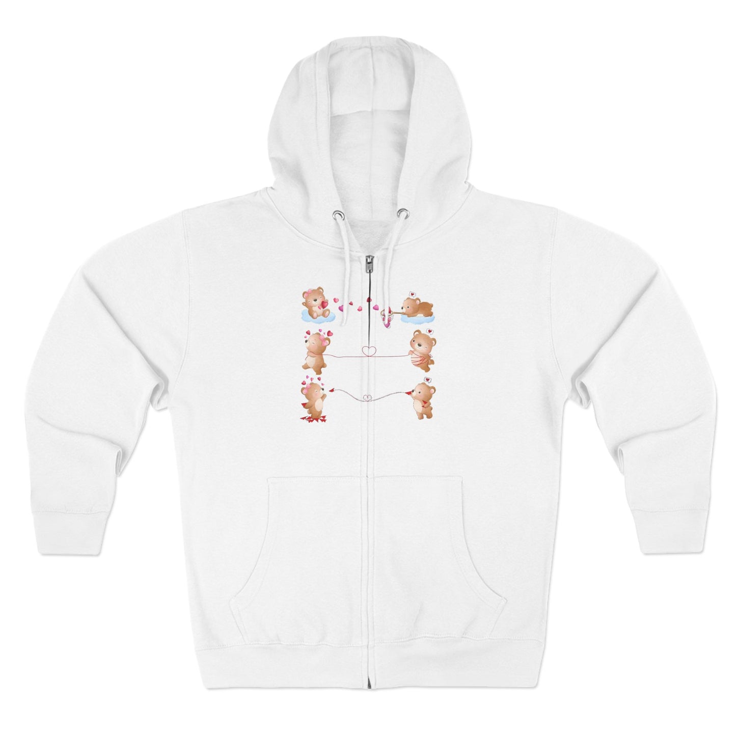Cuddly Love Teddy Unisex Zip Hoodie