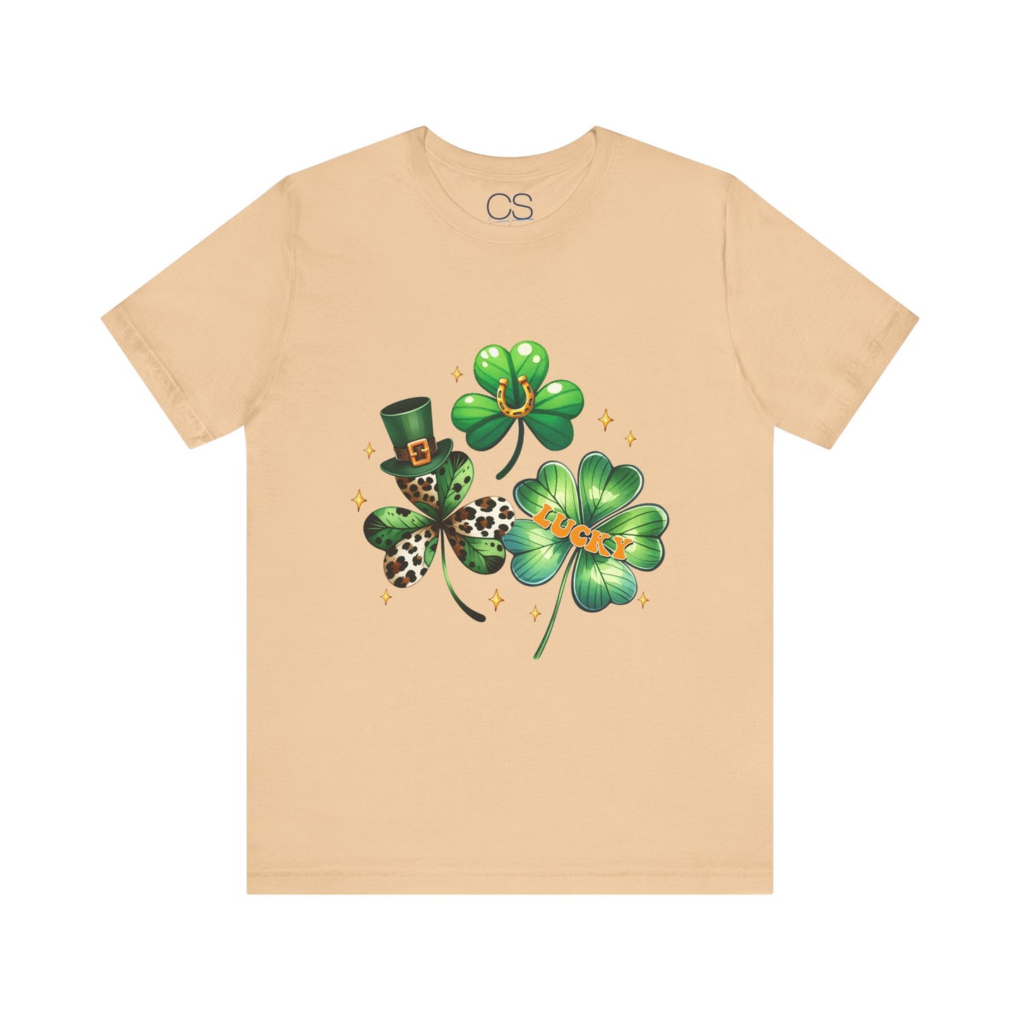 Shamrock Garden T-Shirt | Lucky Leopard Print Clover Tee | St. Patrick's Day Fashion Top