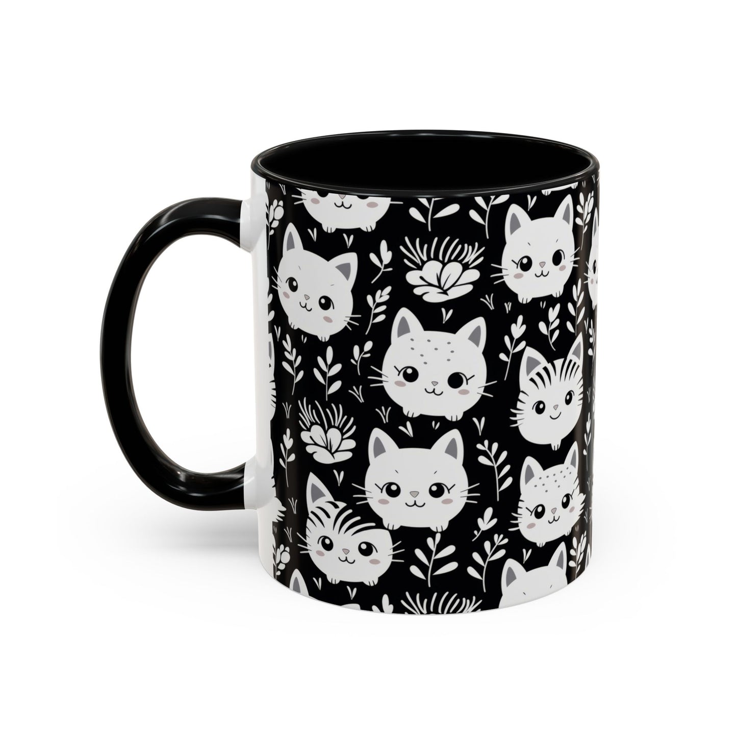 Whiskers & Blooms Cat-Themed Ceramic Mug