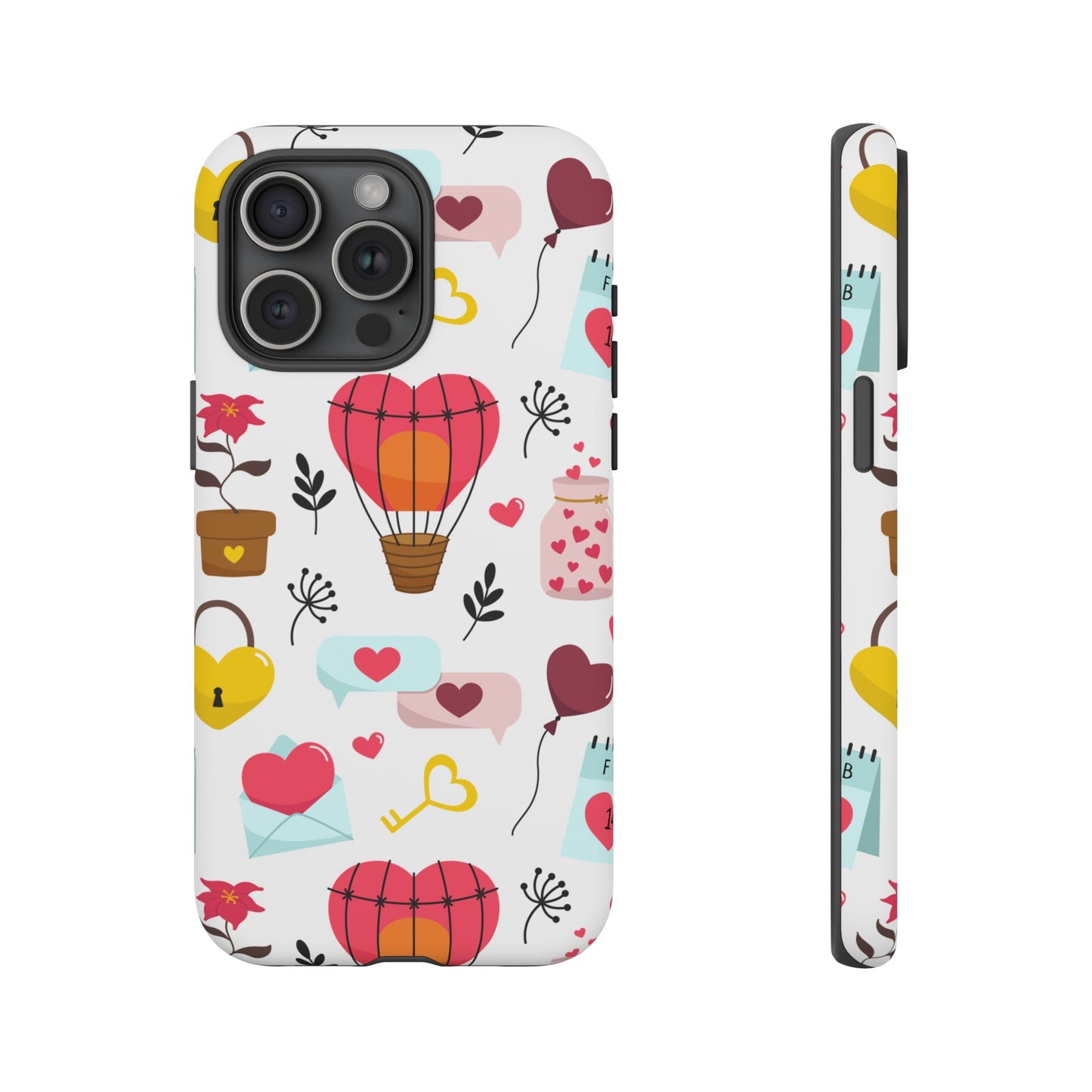 Valentine's Day Heart-Themed Durable Phone Case