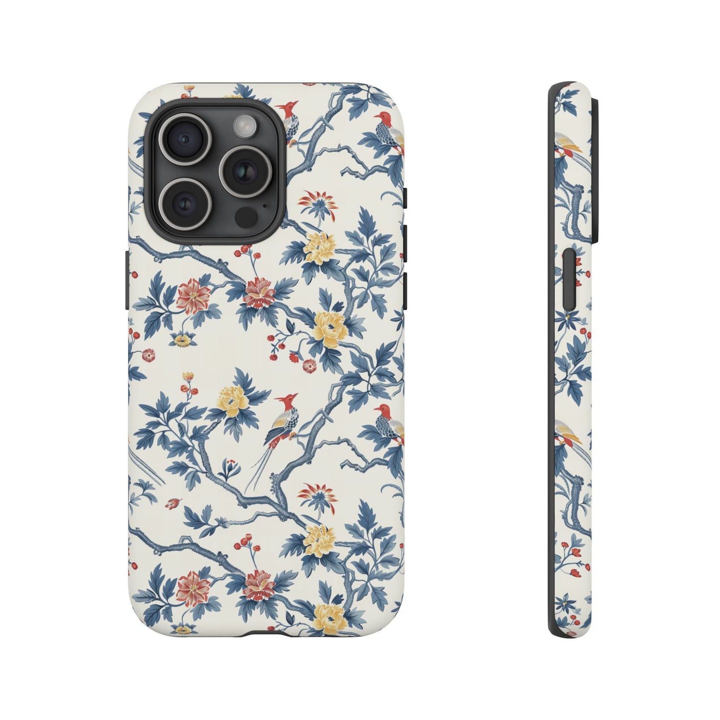 Elegant Chinoiserie-Patterned Protective Phone Case