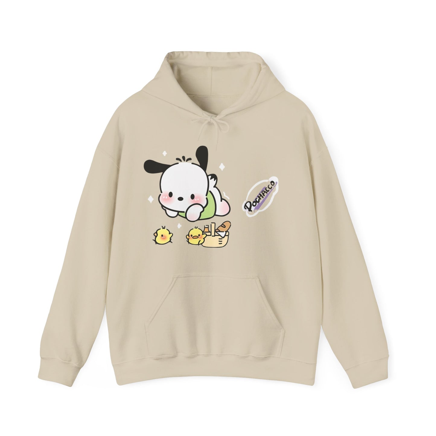 Unisex Heavy Blend Pochacco Hooded Sweatshirt – Adorable & Cozy Design for Fans