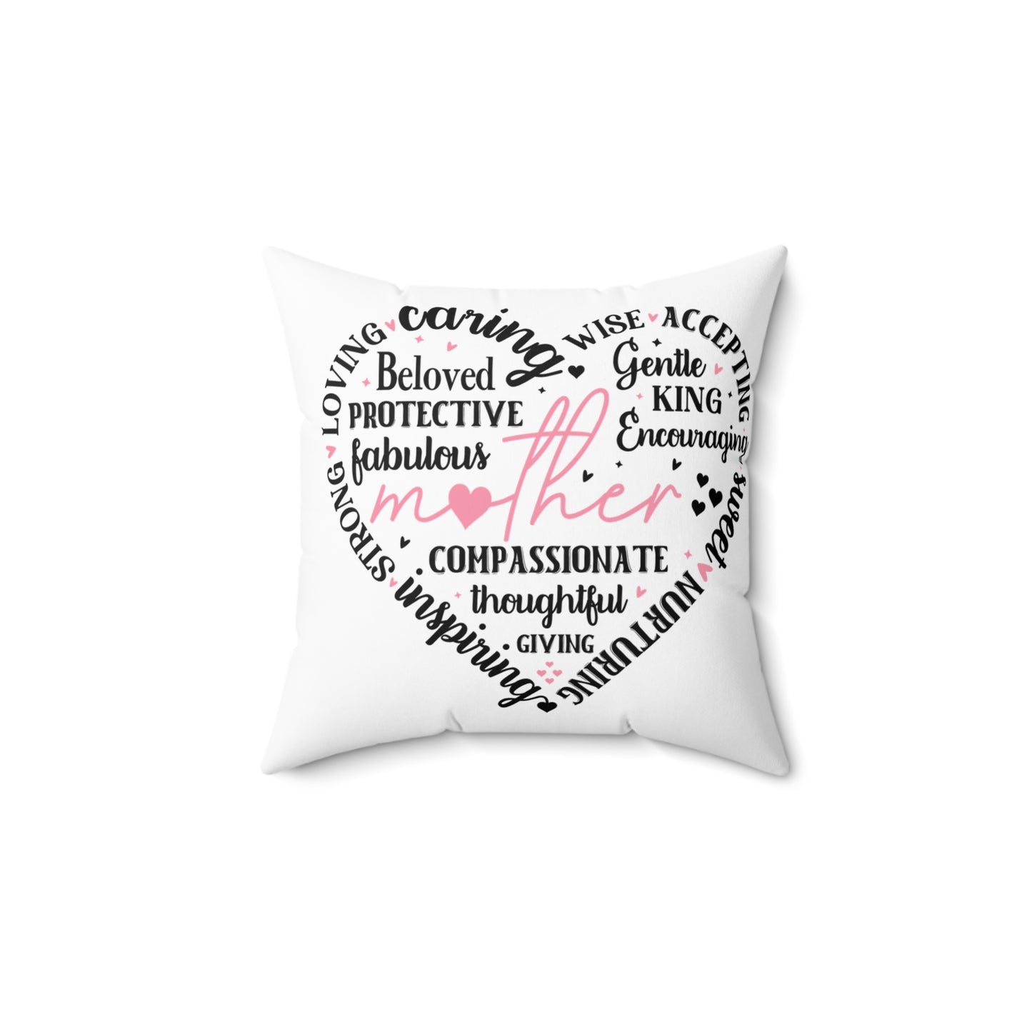 Mom Heart Word Pillow