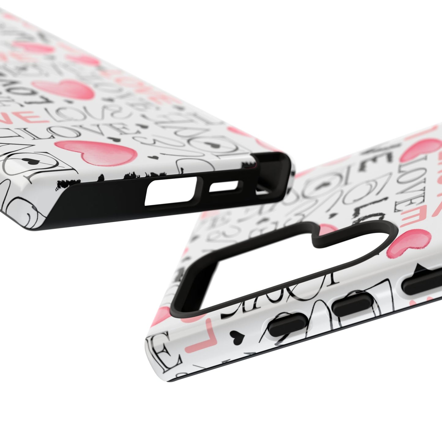 Love Typography-Themed Durable Phone Case