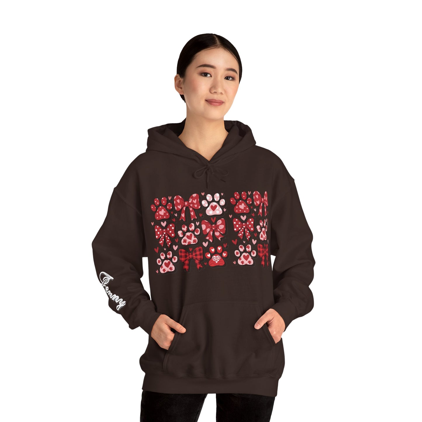 Personalized Valentine Coquette Hooded Sweatshirt