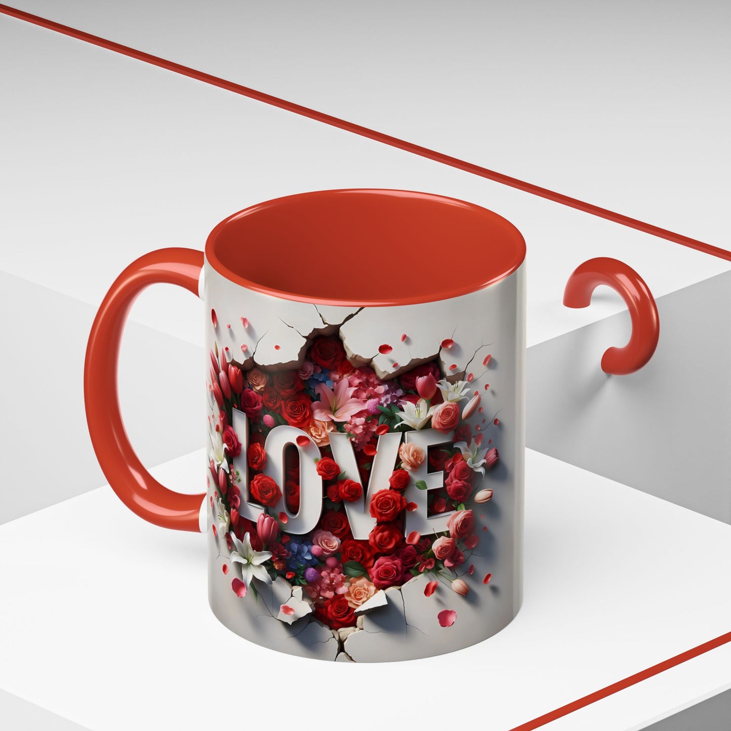 3D Floral LOVE/MUM Mugs - Mother's Day Gift