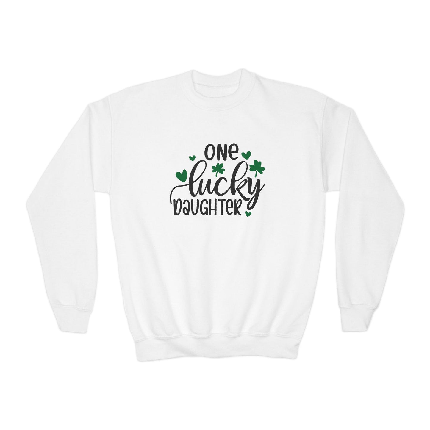 Personalized One Lucky Daughter St. Patrick's Day Kids Sweatshirt - With Bundle