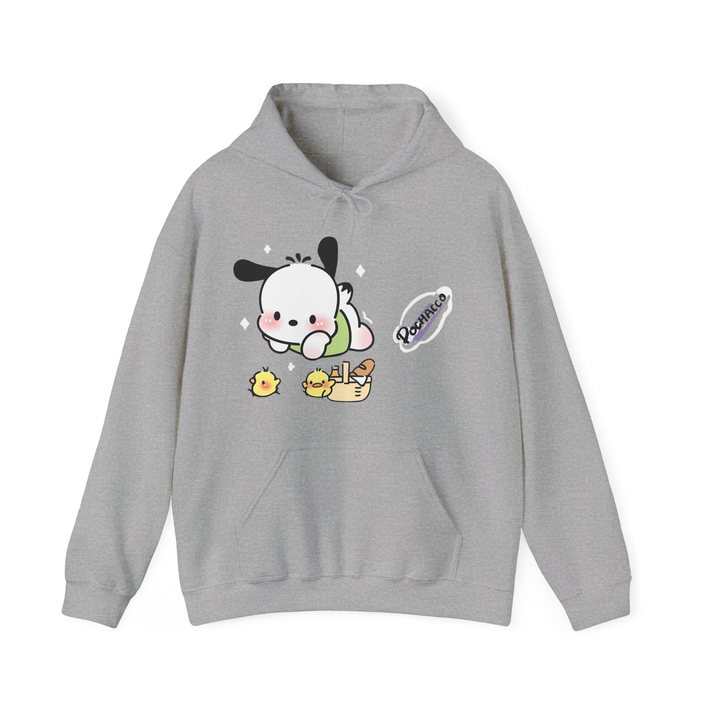 Unisex Heavy Blend Pochacco Hooded Sweatshirt – Adorable & Cozy Design for Fans
