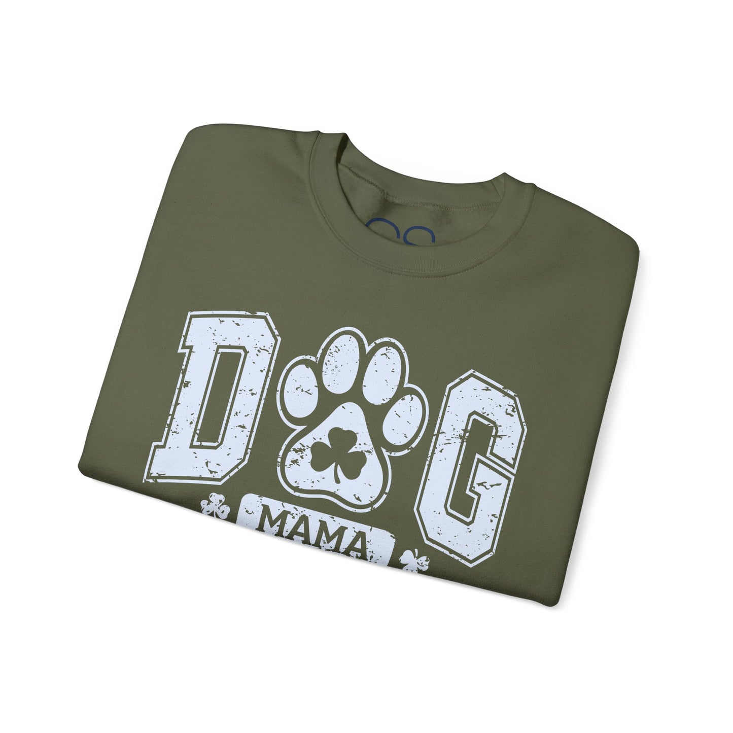 Lucky Dog Mama St. Paddy's Day Sweatshirt - Green Paw Print Sweater