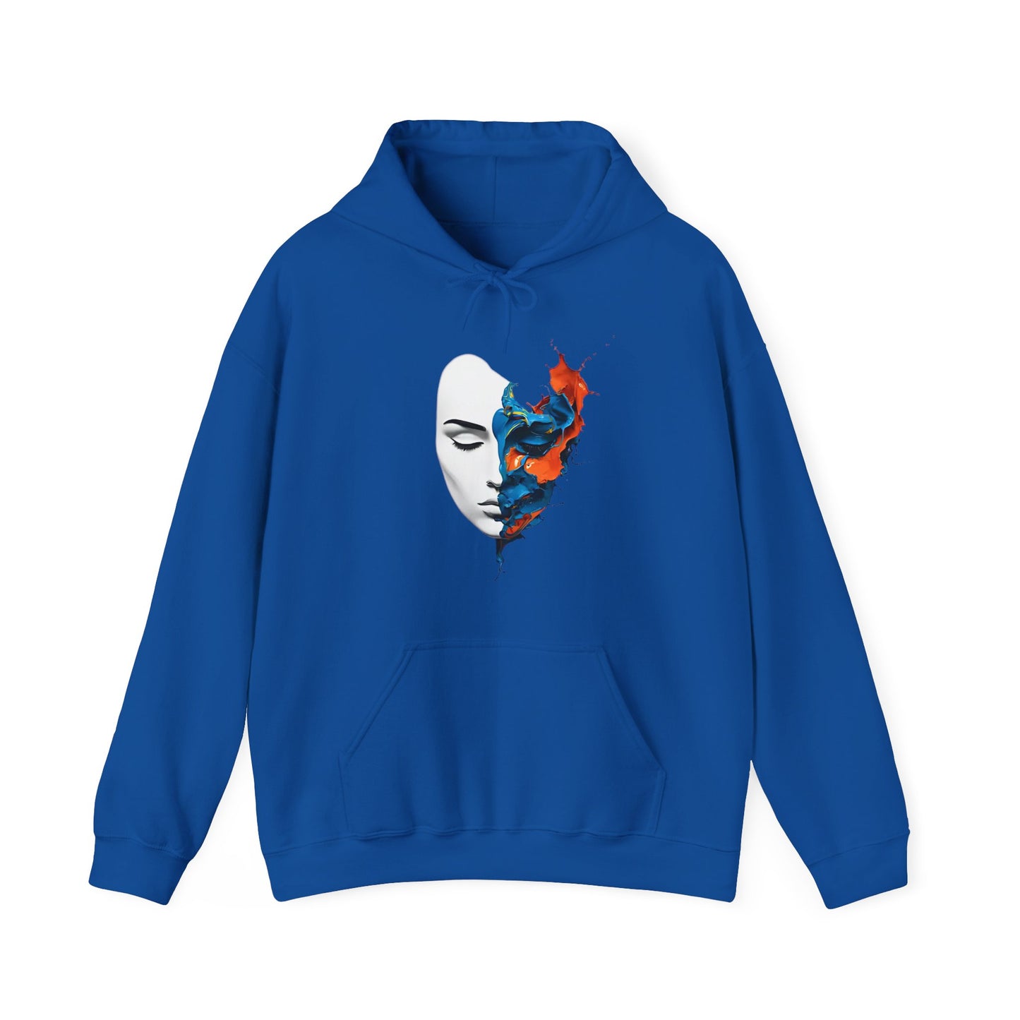 Abstract Art Face Hooded Sweatshirt