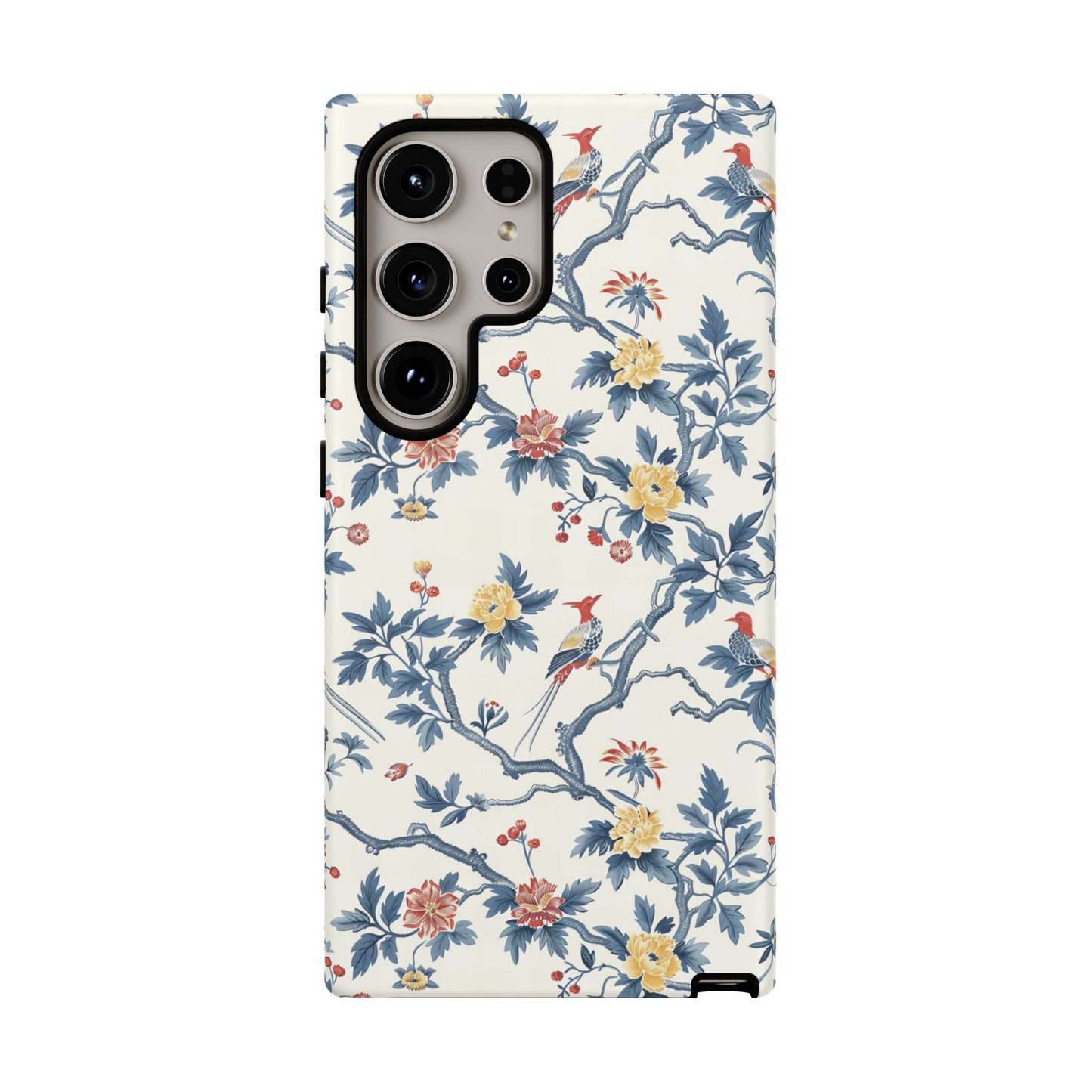 Elegant Chinoiserie-Patterned Protective Phone Case