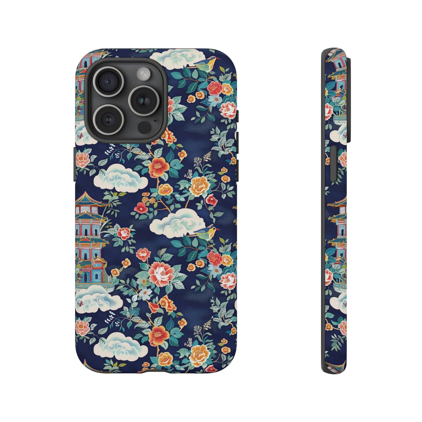 Enchanting Chinoiserie-Inspired Durable Phone Case
