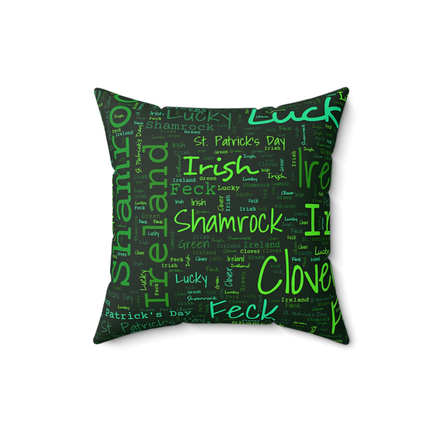 Irish St. Patrick's Day Wordart Pillow