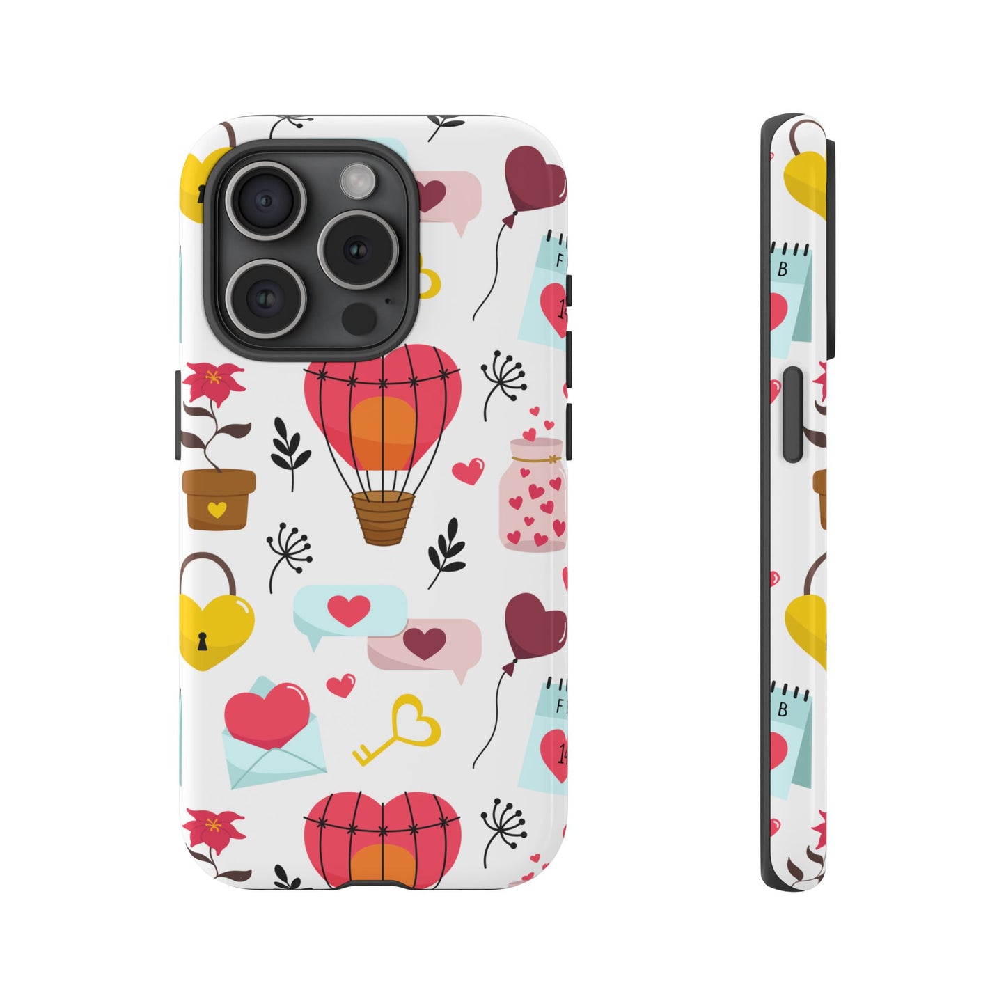 Valentine's Day Heart-Themed Durable Phone Case