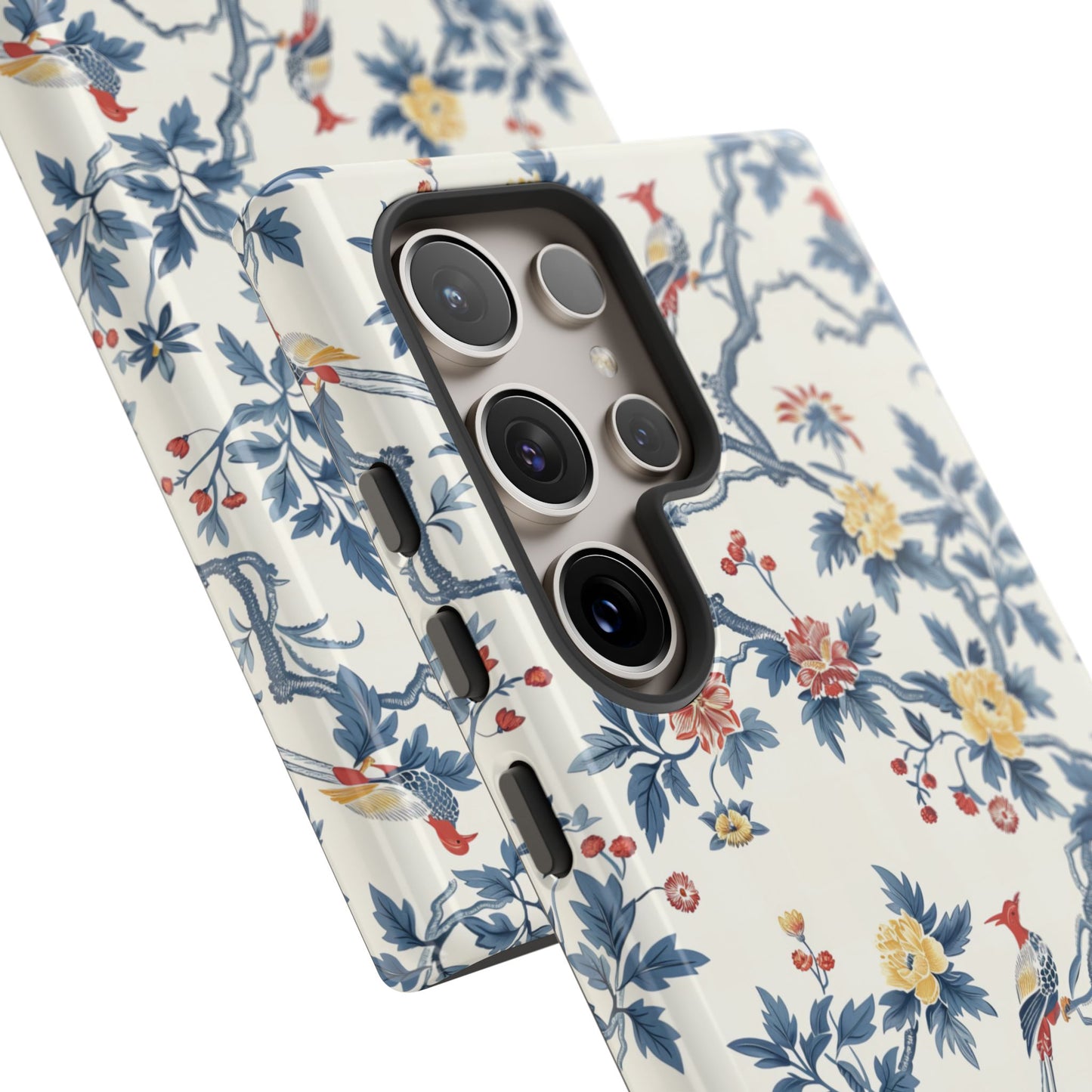 Elegant Chinoiserie-Patterned Protective Phone Case