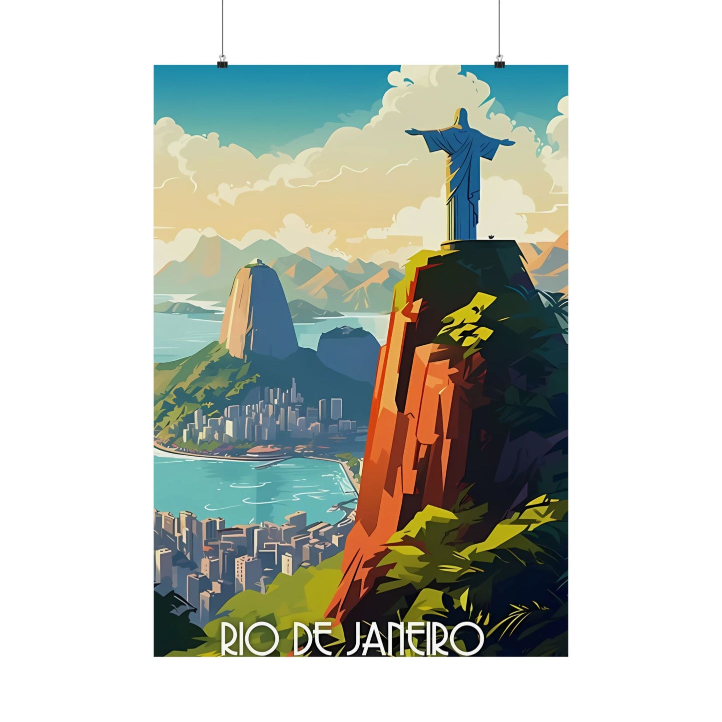 Rio de Janeiro Vintage Travel Poster