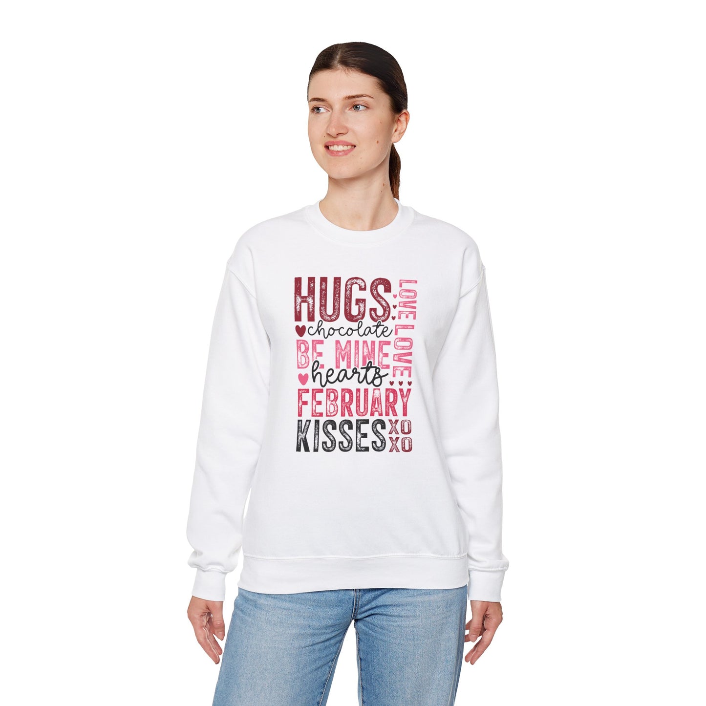 Cozy and Romantic Typography Crewneck Sweatshirt
