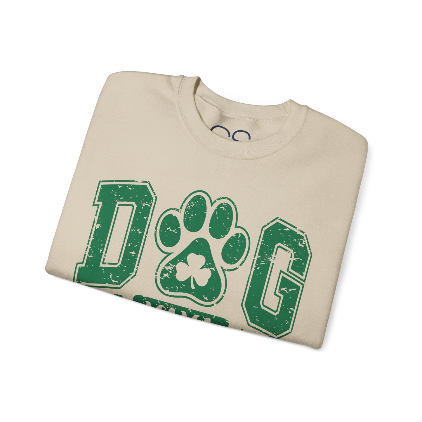Lucky Dog Mama St. Paddy's Day Sweatshirt - Green Paw Print Sweater