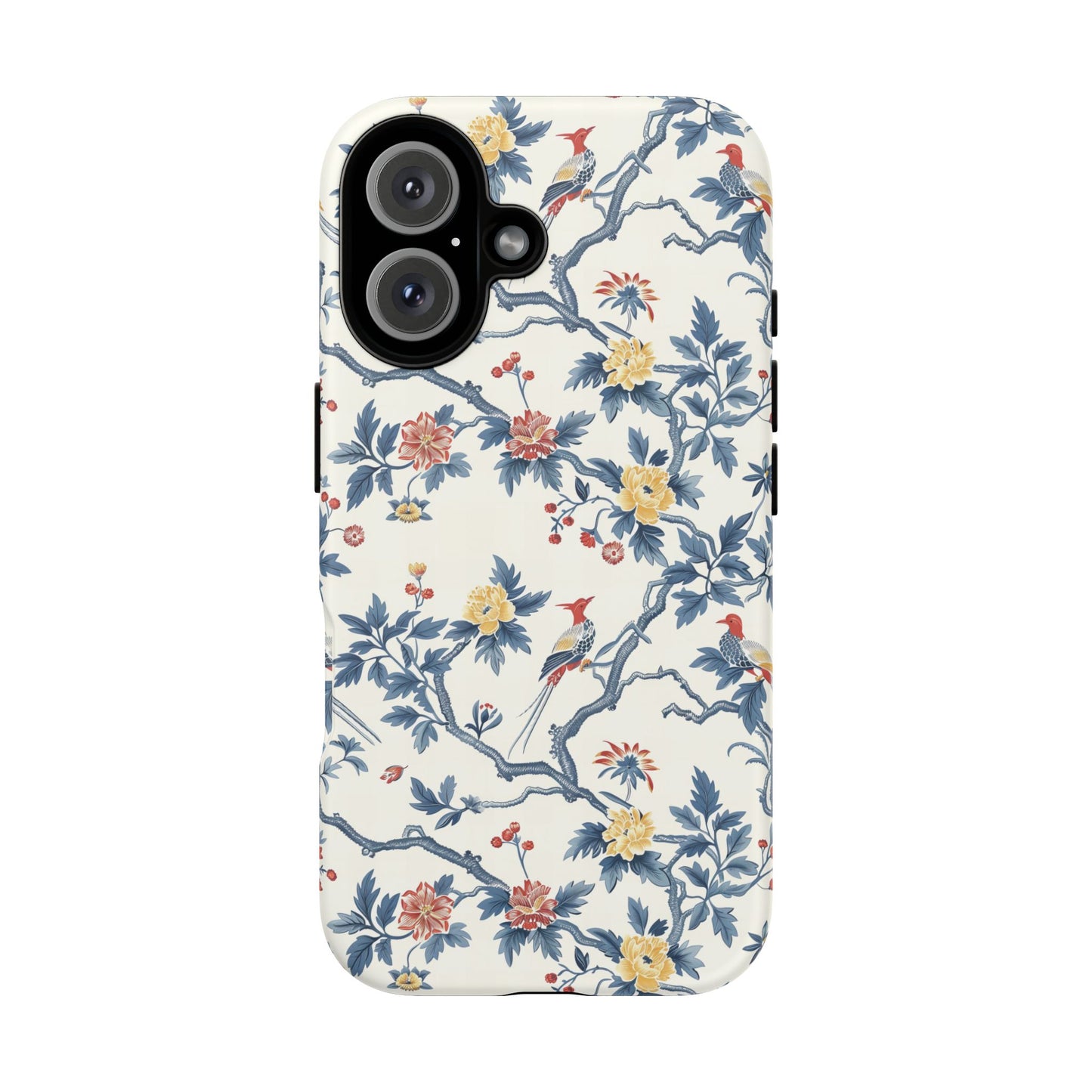 Elegant Chinoiserie-Patterned Protective Phone Case