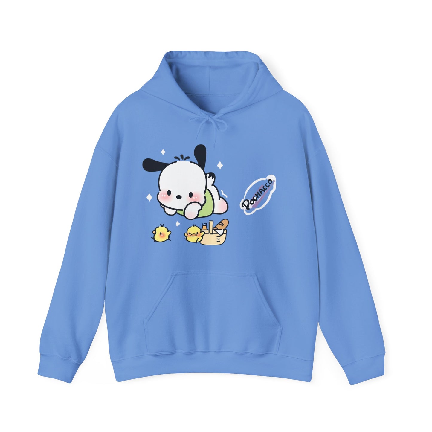 Unisex Heavy Blend Pochacco Hooded Sweatshirt – Adorable & Cozy Design for Fans