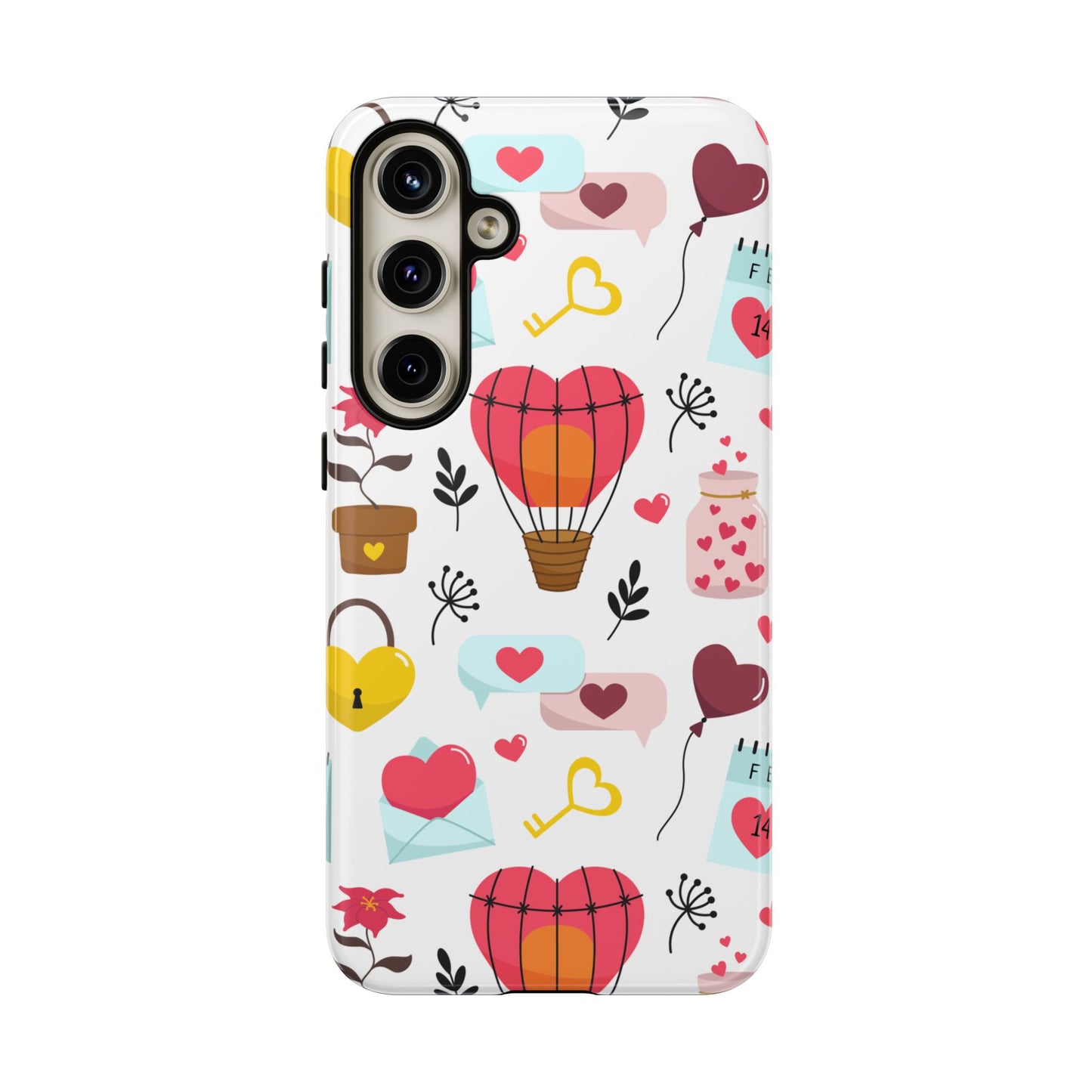 Valentine's Day Heart-Themed Durable Phone Case