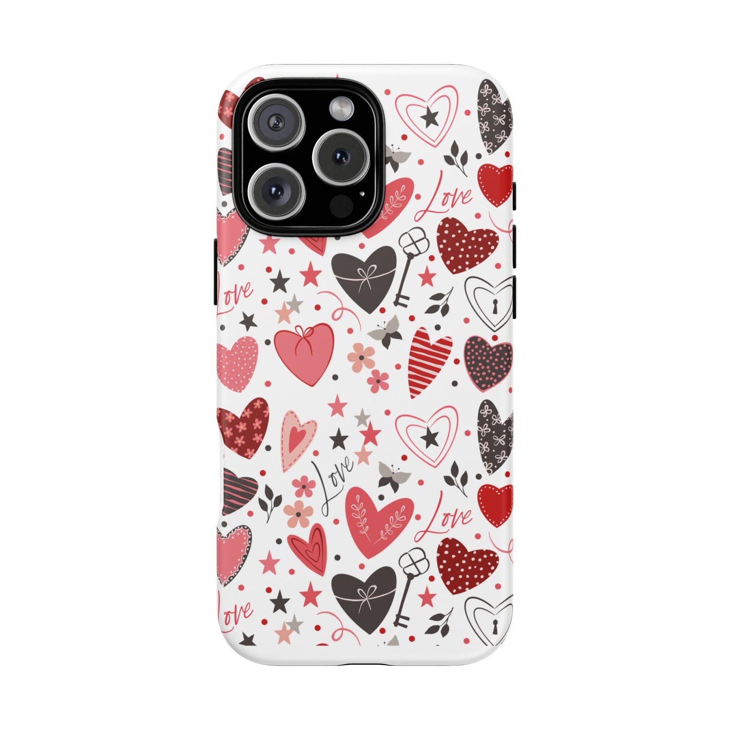 Heart Patterned Durable Phone Case