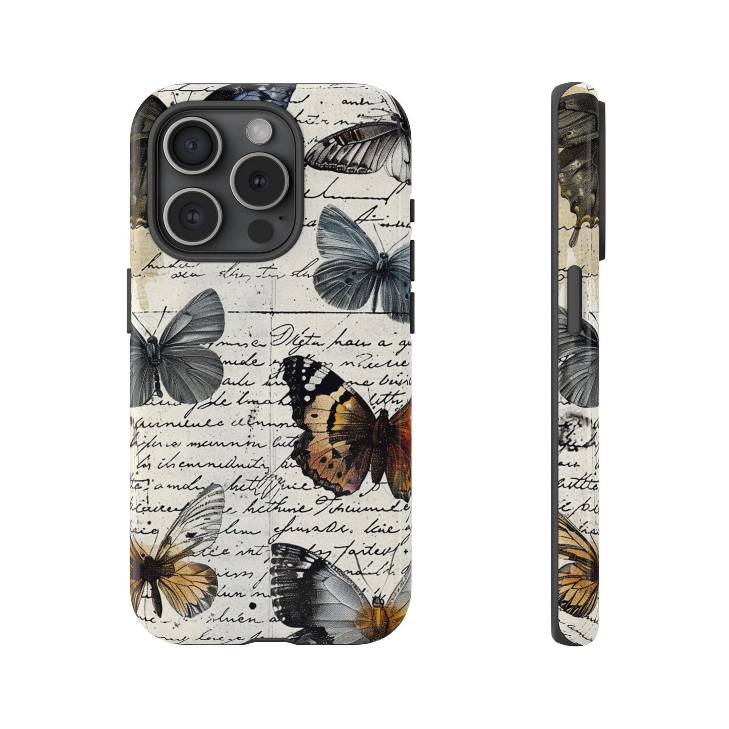 Vintage Butterfly Collage Durable Phone Case