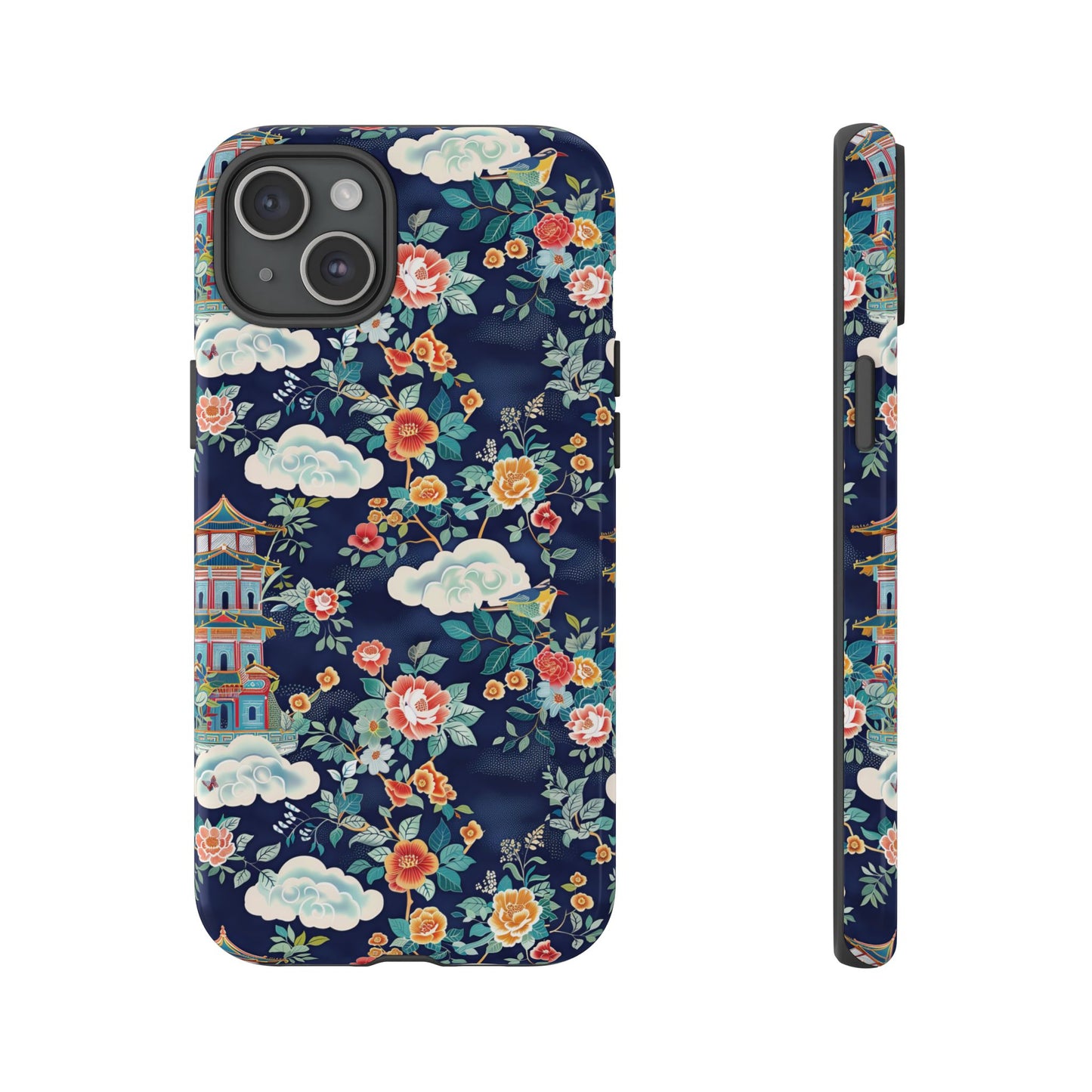 Enchanting Chinoiserie-Inspired Durable Phone Case