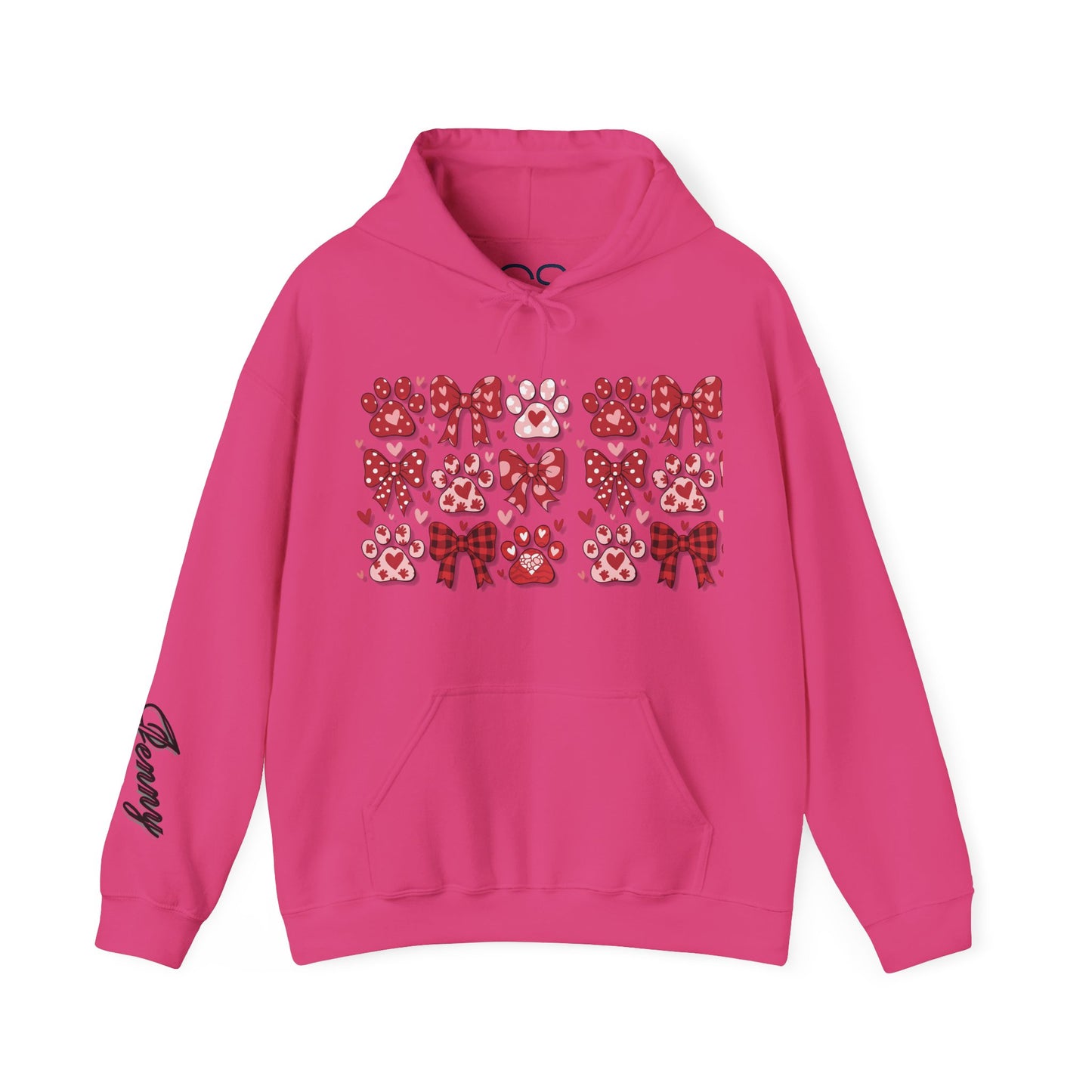 Personalized Valentine Coquette Hooded Sweatshirt