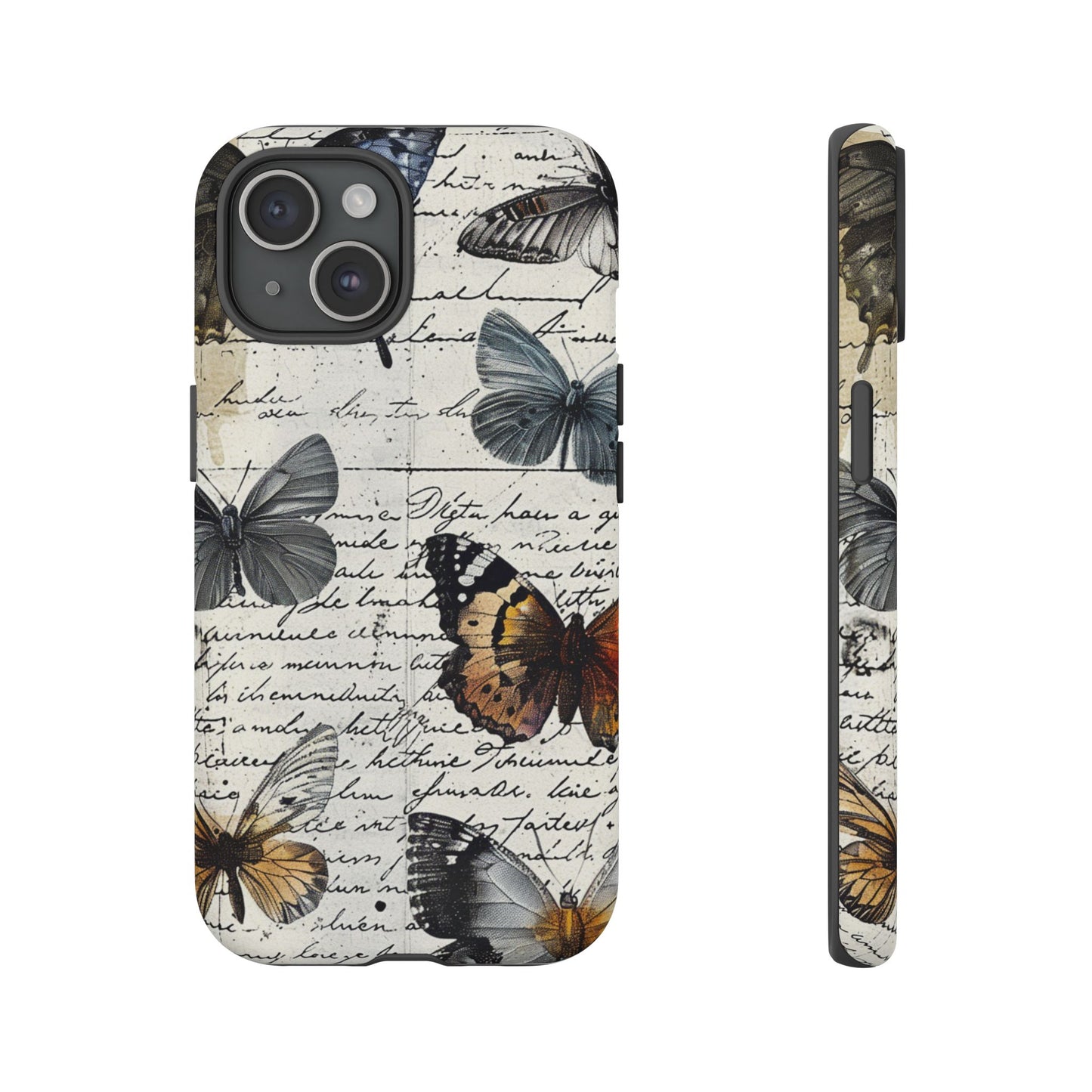 Vintage Butterfly Collage Durable Phone Case