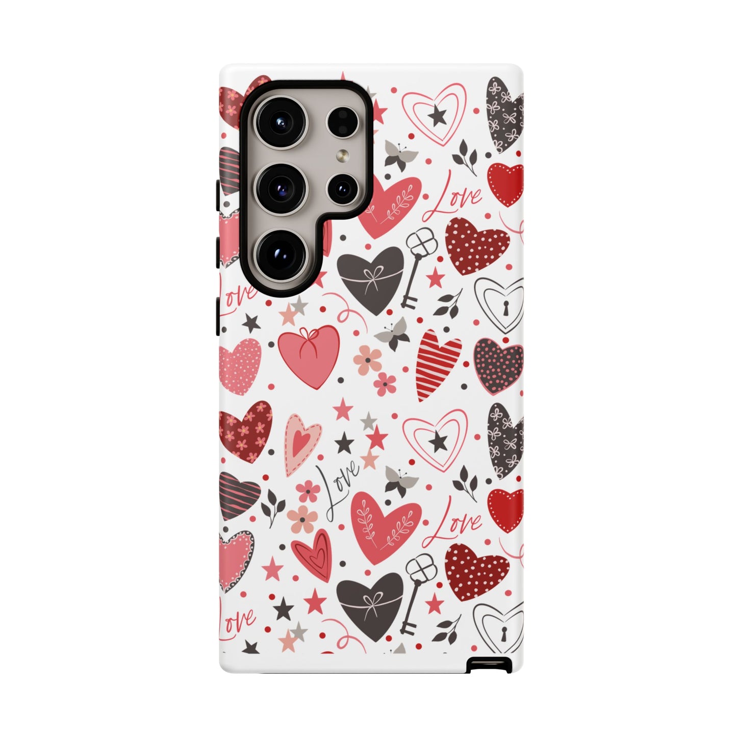Heart Patterned Durable Phone Case