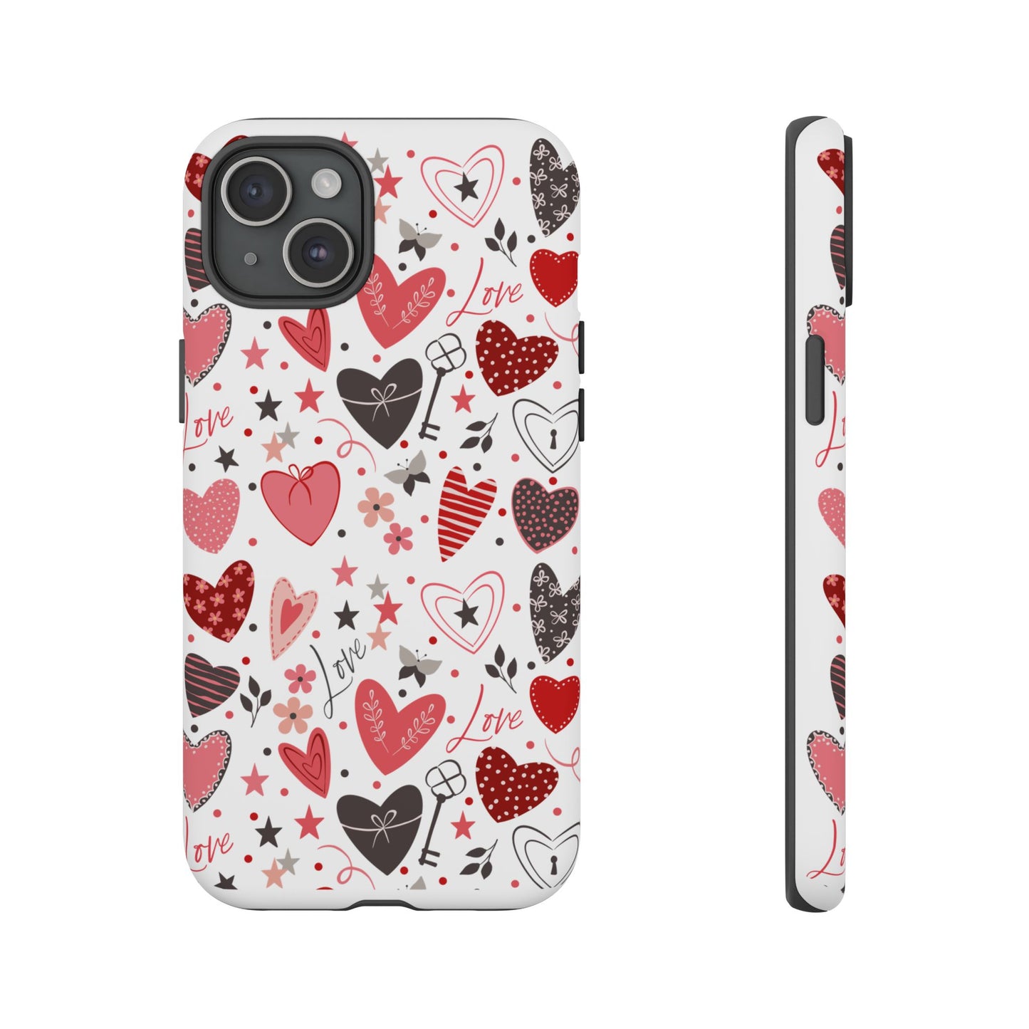 Heart Patterned Durable Phone Case