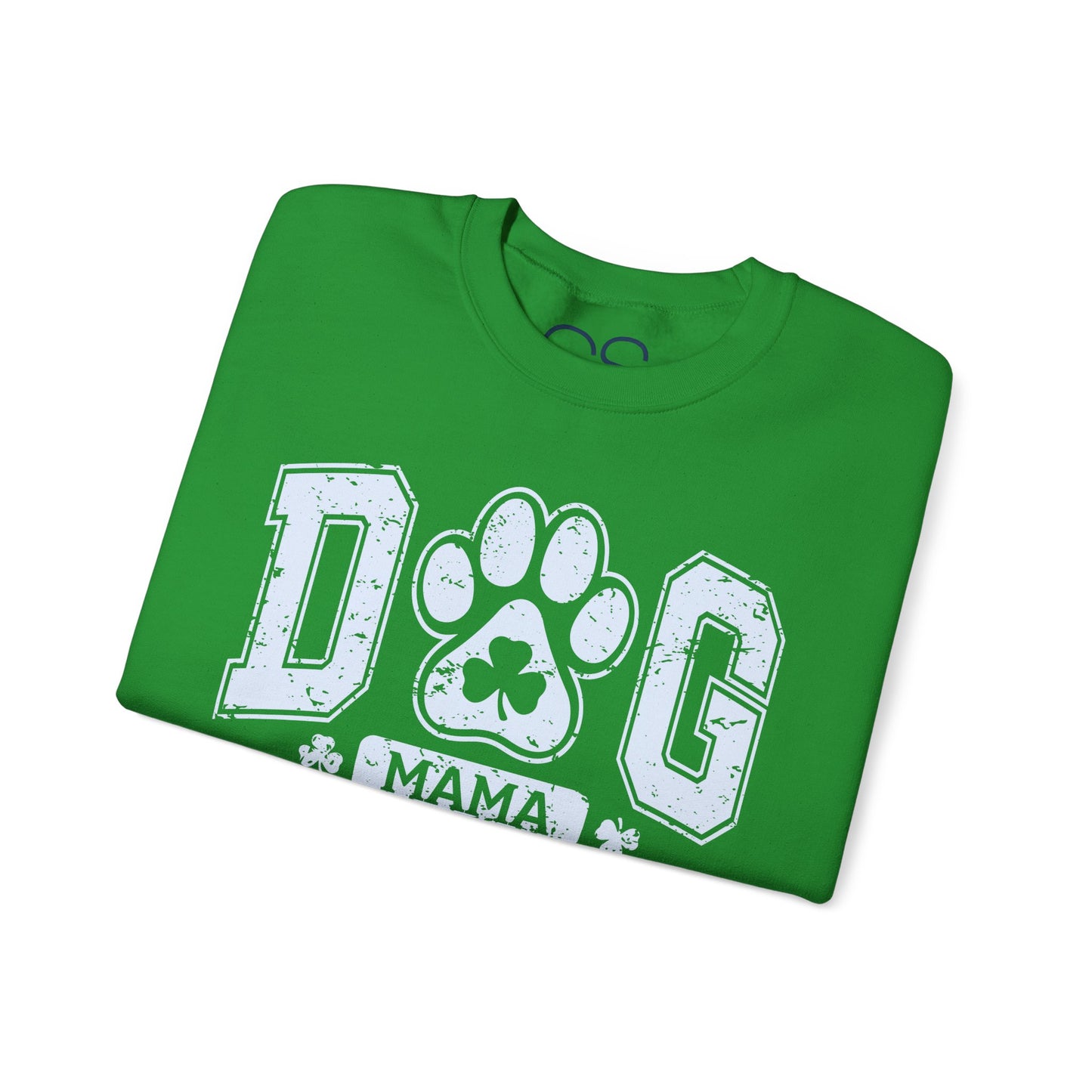 Lucky Dog Mama St. Paddy's Day Sweatshirt - Green Paw Print Sweater